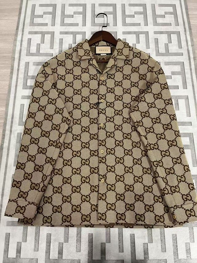 Gucci Gucci GG Monogram Long Sleeve Shirt Size S Size US S / EU 44-46 / 1 - 1 Thumbnail