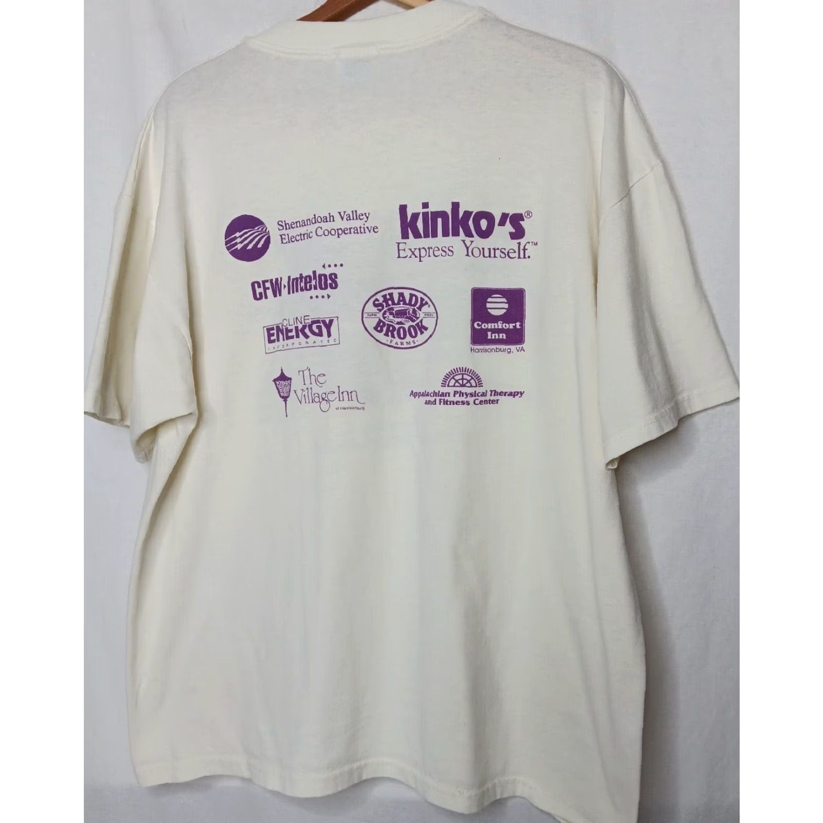 Hanes VINTAGE Hanes Heavyweight T-Shirt Road Cycling Shenandoah Valley Bike Festival 1999 White XL Men Graphic Print Shirt Mens Size US XL / EU 56 / 4 - 3 Thumbnail