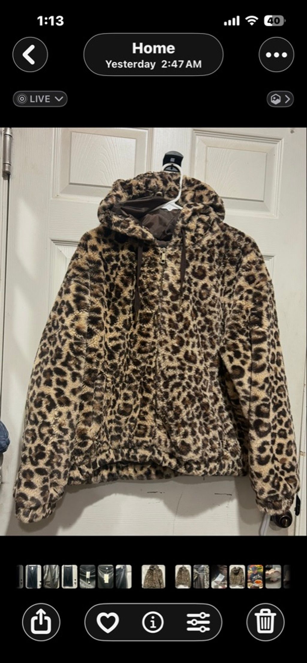Other Women's Time and Tru Leopard Print Teddy Jacket L Size L / US 10 / IT 46 - 7 Thumbnail