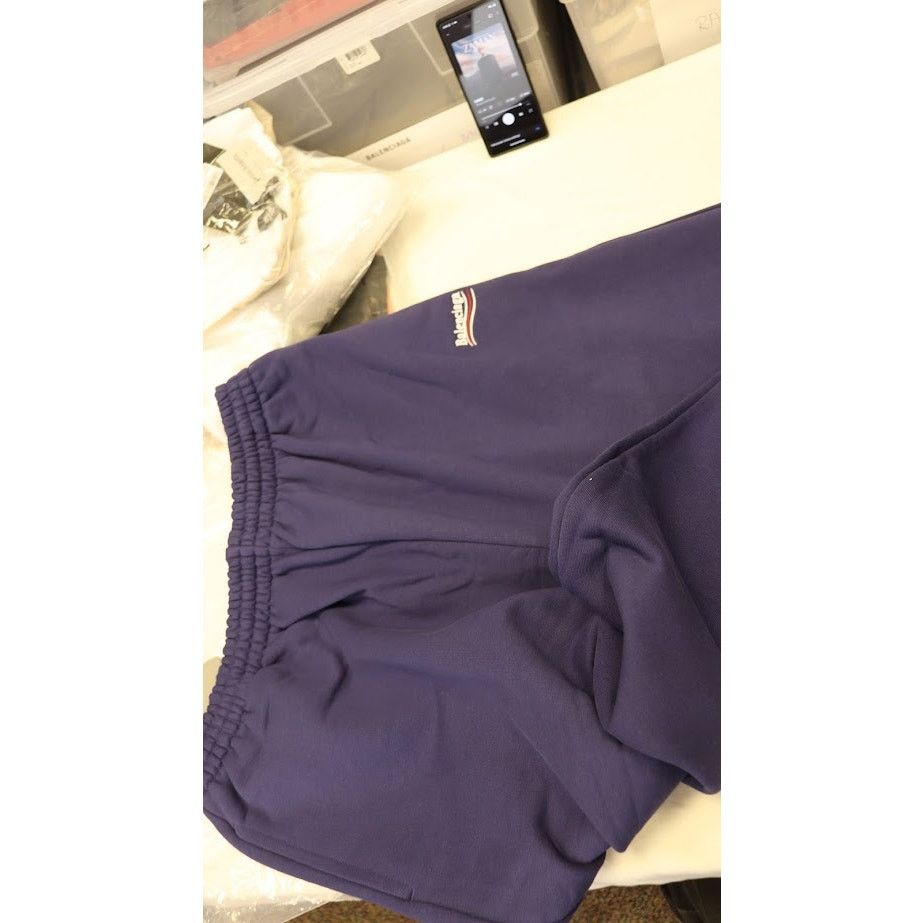 Balenciaga o1rshd1 Campaign Logo Sweatpants / Joggers in Blue Size US 34 / EU 50 - 15 Thumbnail