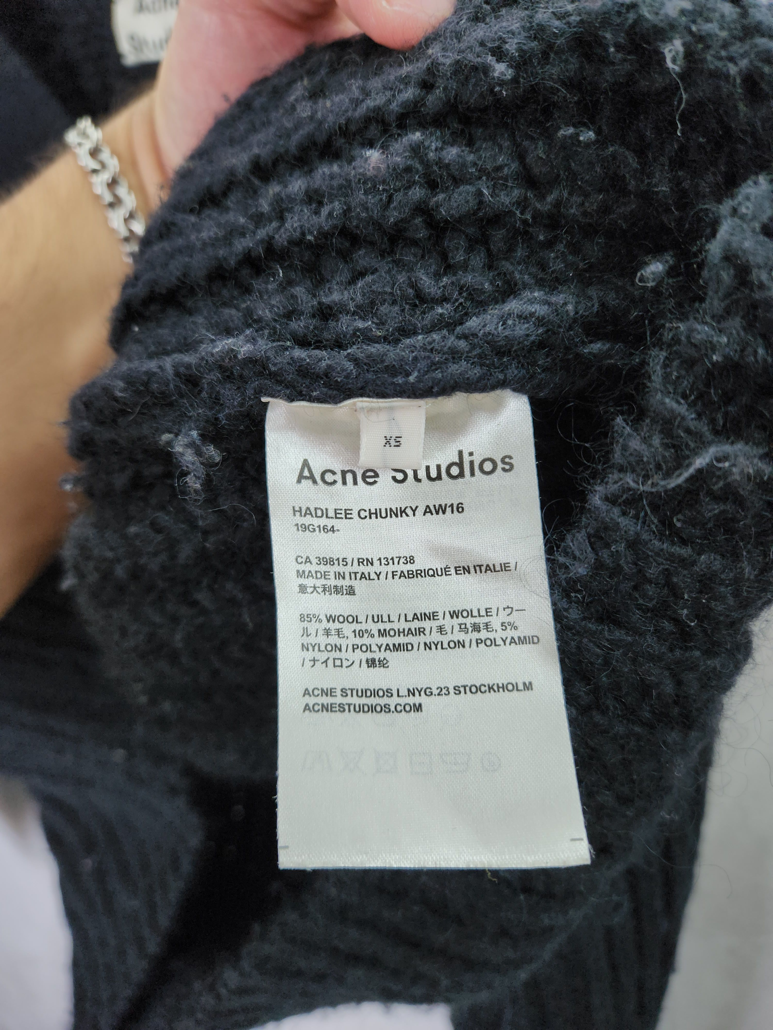 Acne Studios Acne Studios Hadlee Chunky heavy blak cardigan sweater Size XS / US 0-2 / IT 36-38 - 9 Thumbnail