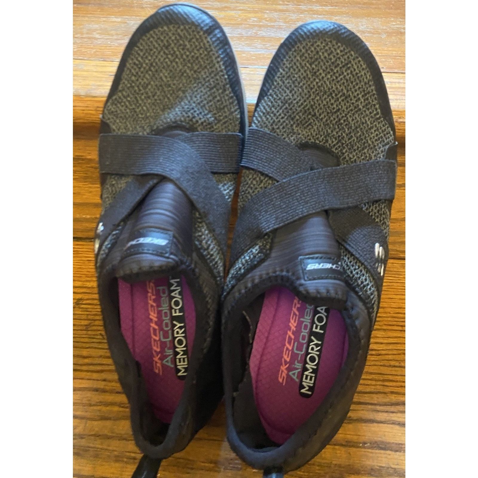 SKECHERS Skechers Women's 9 Shoes Dark Gray Black Sneakers Slip Ons Size US 9 / IT 39 - 5 Thumbnail