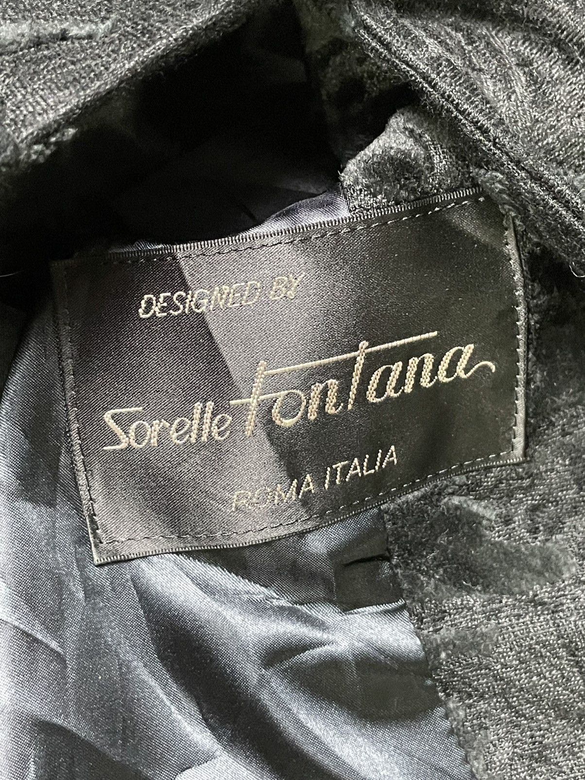 Vintage Vintage Sorelle Fontana Velvet Textured Coat (51) Size US S / EU 44-46 / 1 - 9 Thumbnail