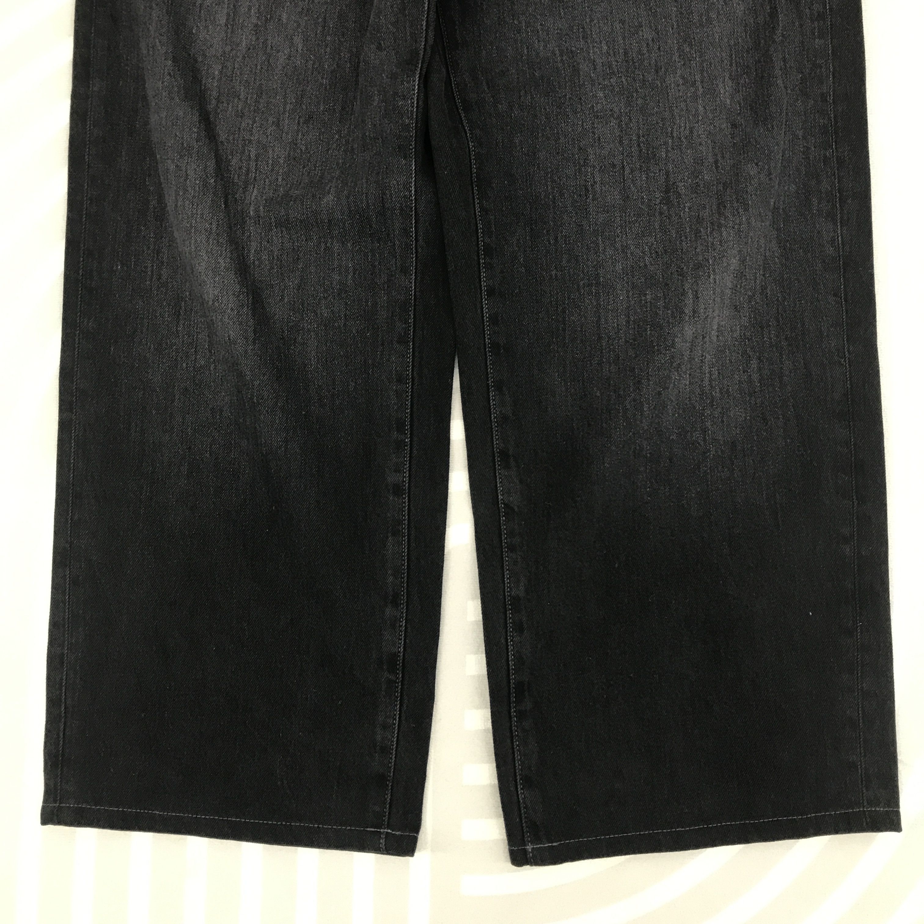 JW Anderson × Japanese Brand × Vintage Vtg JW Anderson x Uniqlo Baggy Black Denim pants Size US 33 - 3 Thumbnail