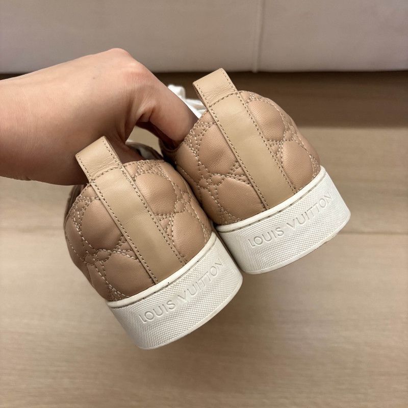 Louis Vuitton Louis Vuitton Pink Embroidered Low-top Sneakers - Size US 6.5 / EU 39-40 - 3 Thumbnail
