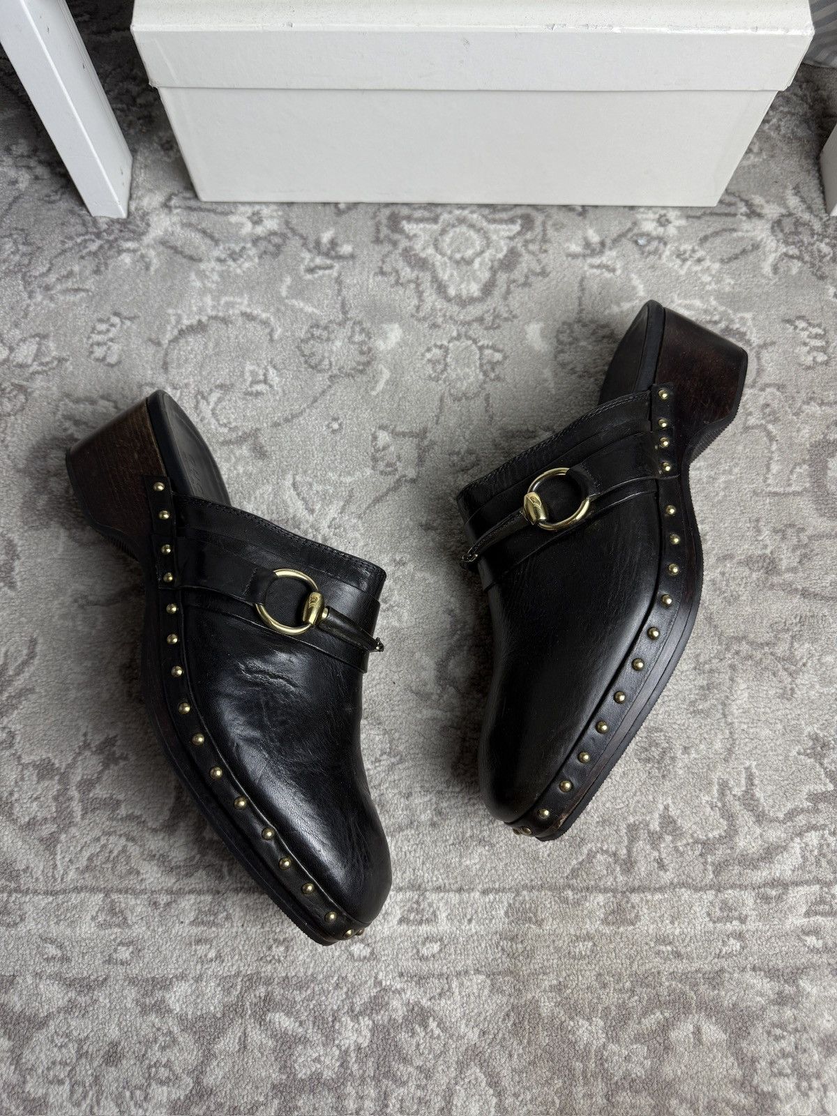 Gucci Gucci black horsebit leather clogs mules US10 designer luxury Size US 10 / EU 43 - 3 Thumbnail