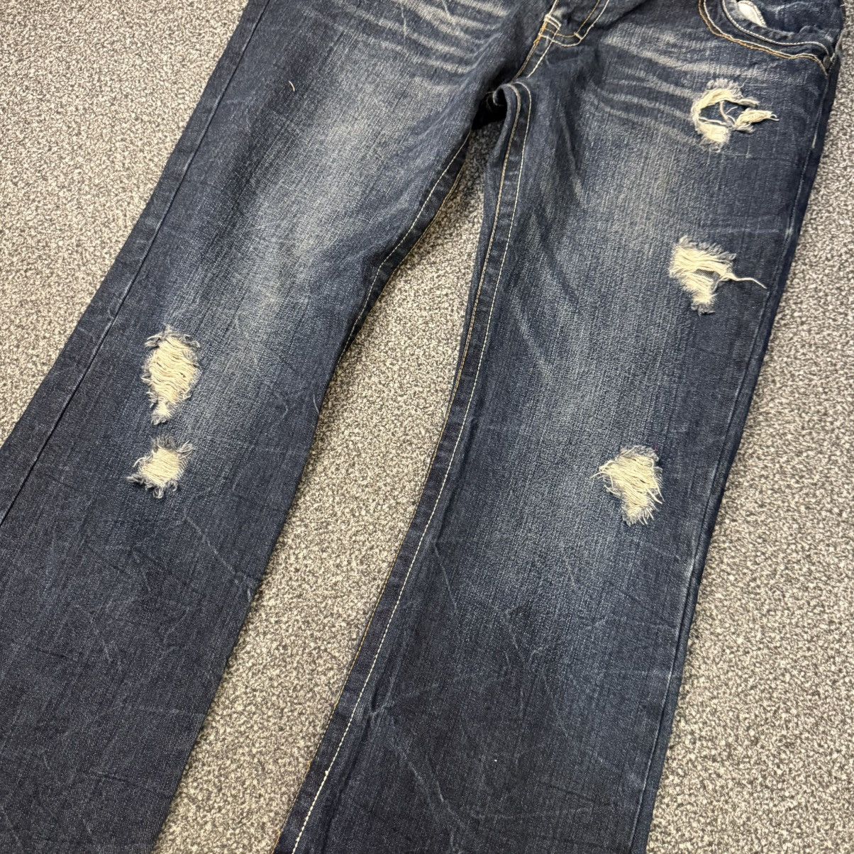 If Six Was Nine Insane Japanese Leather Flared Sick Soul Distressed Y2K LGB Size US 34 / EU 50 - 10 Thumbnail