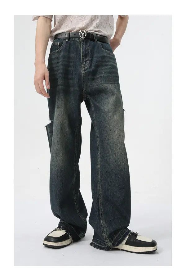 Japanese Brand Noriko x moto Street retro side hole design jeans Size US 32 / EU 48 - 3 Thumbnail