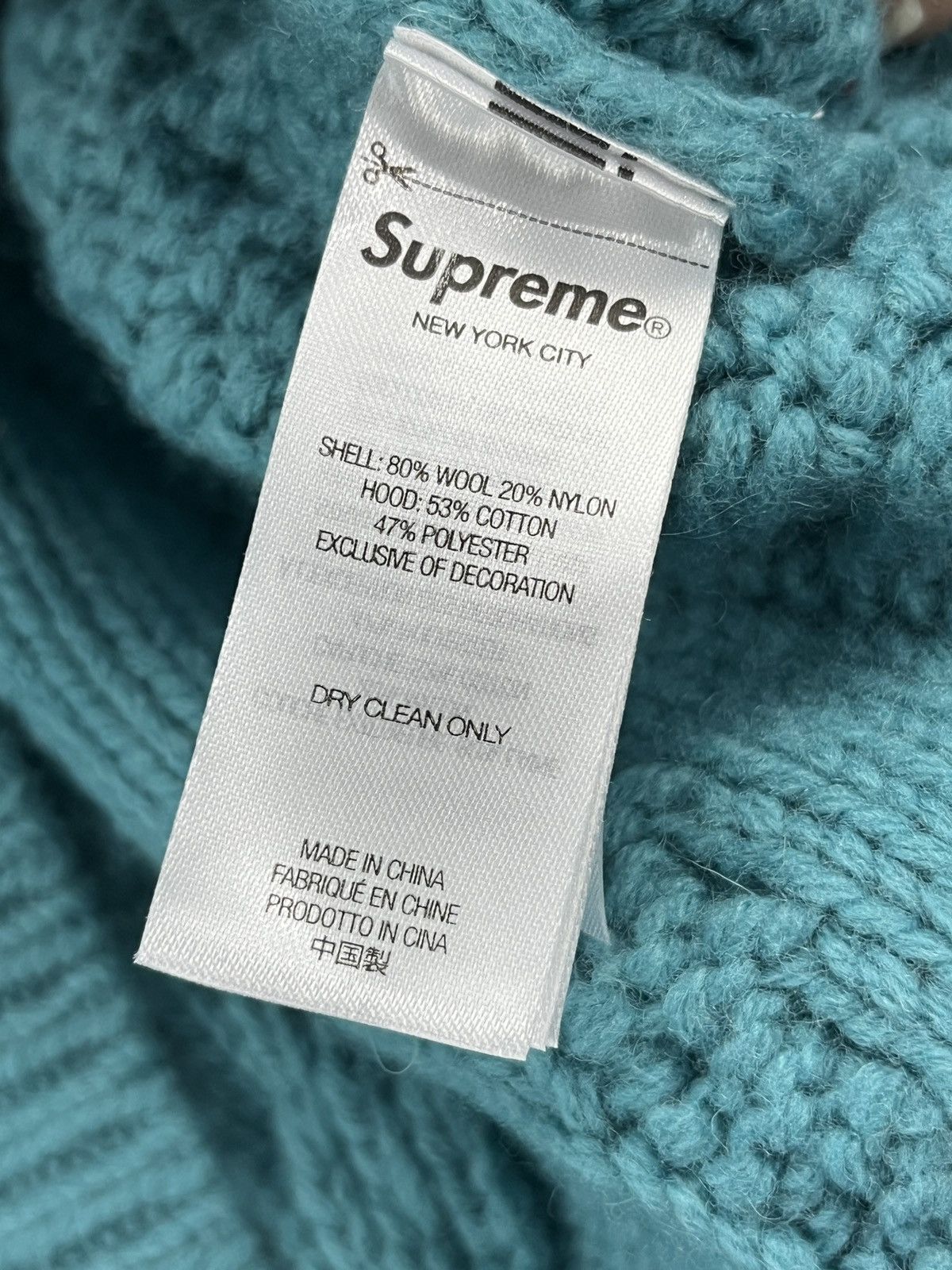 Supreme Supreme Cable Knit Hooded Sweater Size US L / EU 52-54 / 3 - 10 Thumbnail