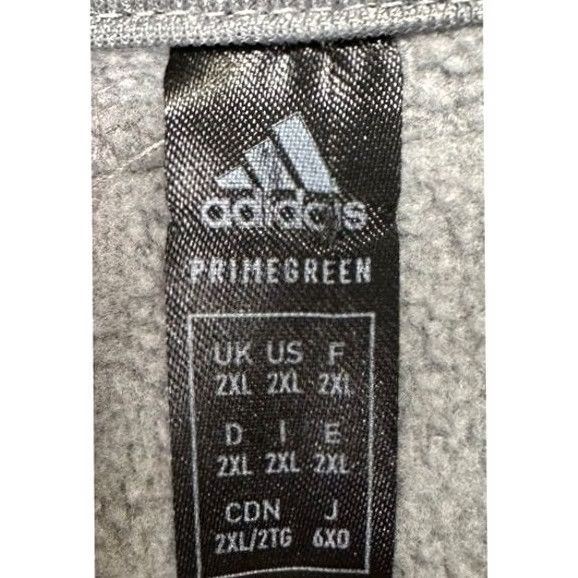 Adidas Adidas Sweater Mens 2XL PrimeGreen Grey Quarter Zip Pullover Sweatshirt Athletic Size US XXL / EU 58 / 5 - 4 Thumbnail