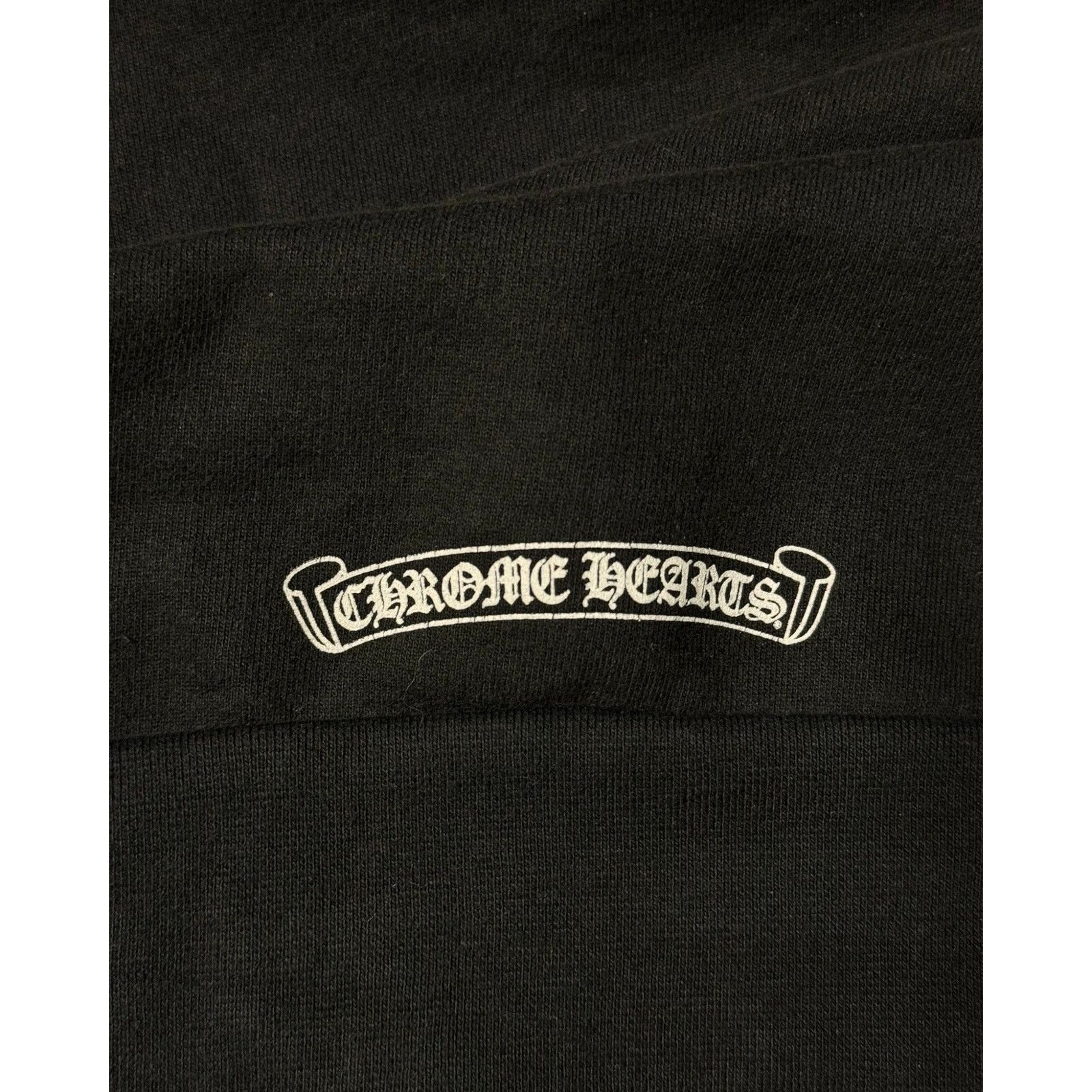 Chrome Hearts Chrome Hearts Black Scroll Logo Hoodie Size US XXL / EU 58 / 5 - 7 Thumbnail