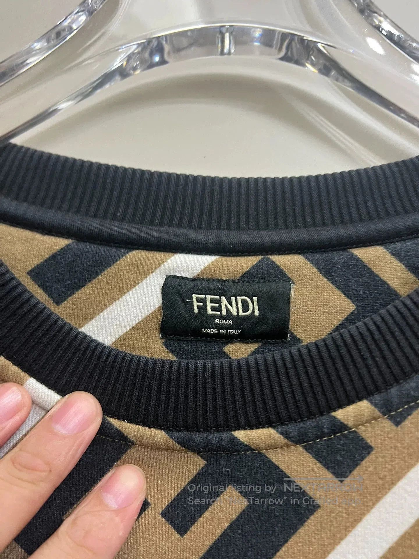 Fendi fendi men's sweatshirt with classic logo design. Size US XL / EU 56 / 4 - 2 Thumbnail