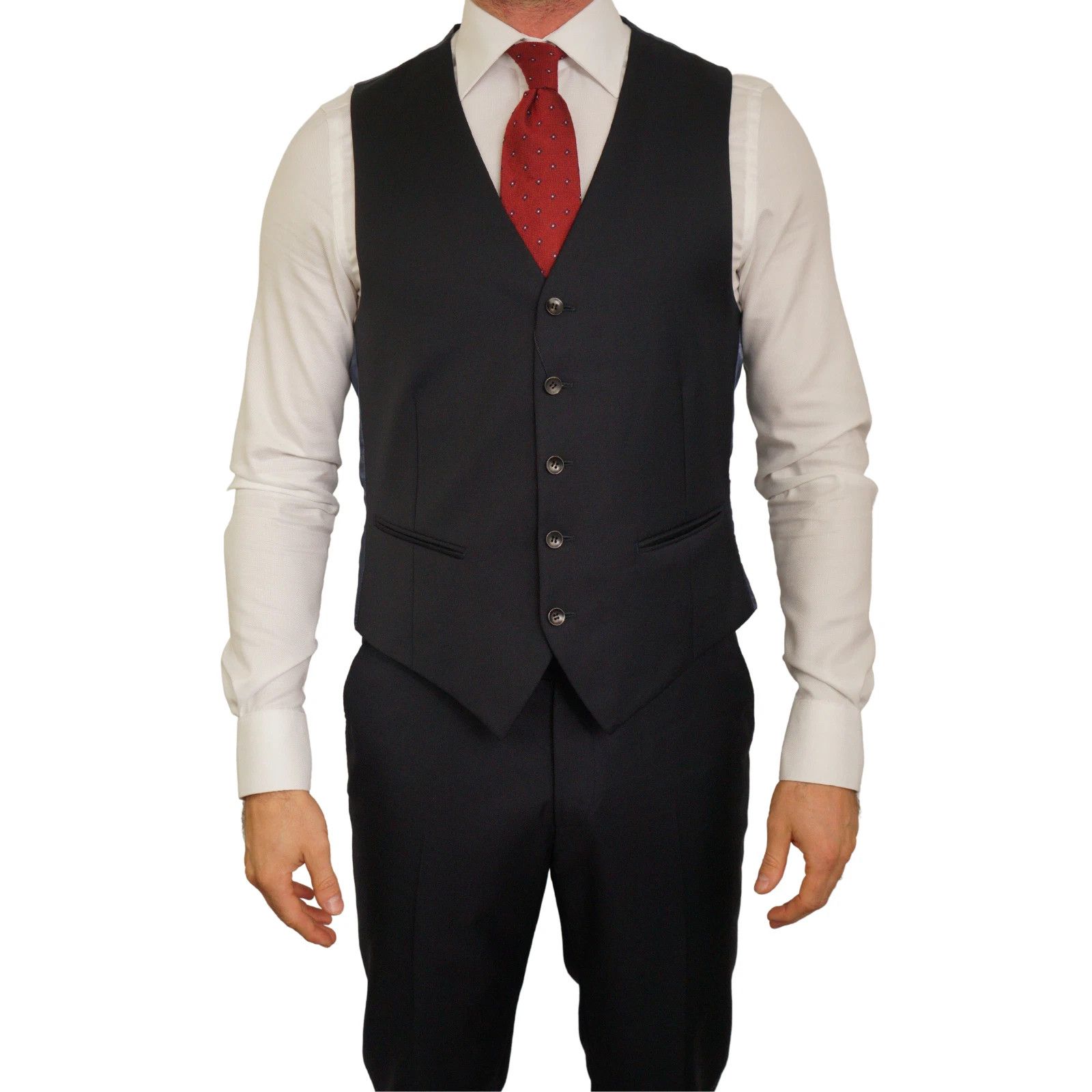 Suitsupply Men Suitsupply 3 Piece Suit Havana FL Blueline Wool UK/US36L Size 36R - 7 Thumbnail