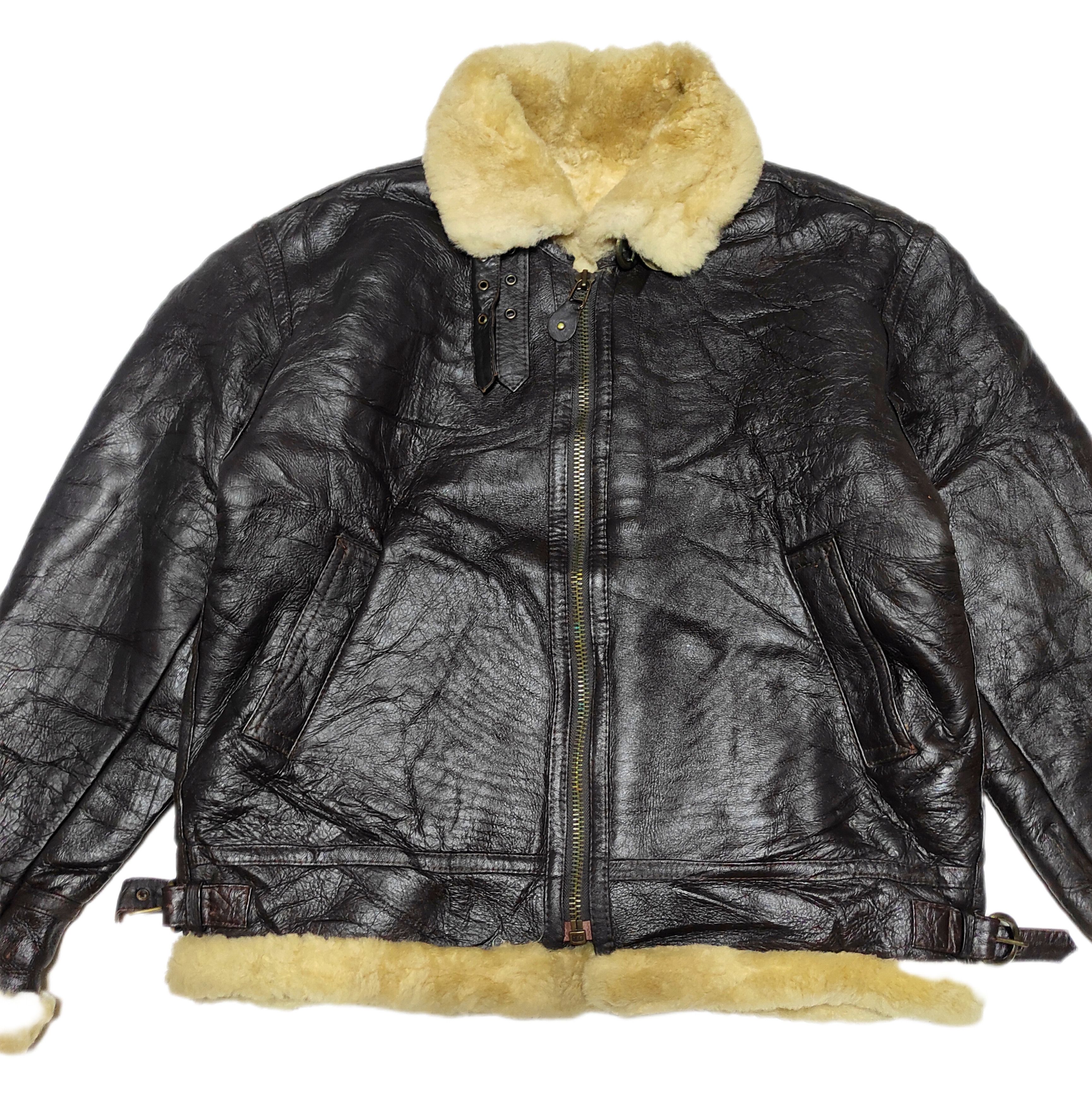 Other Beautiful Bomber Jacket type B3 Genuine leather Sheepskin Size US XL / EU 56 / 4 - 3 Thumbnail