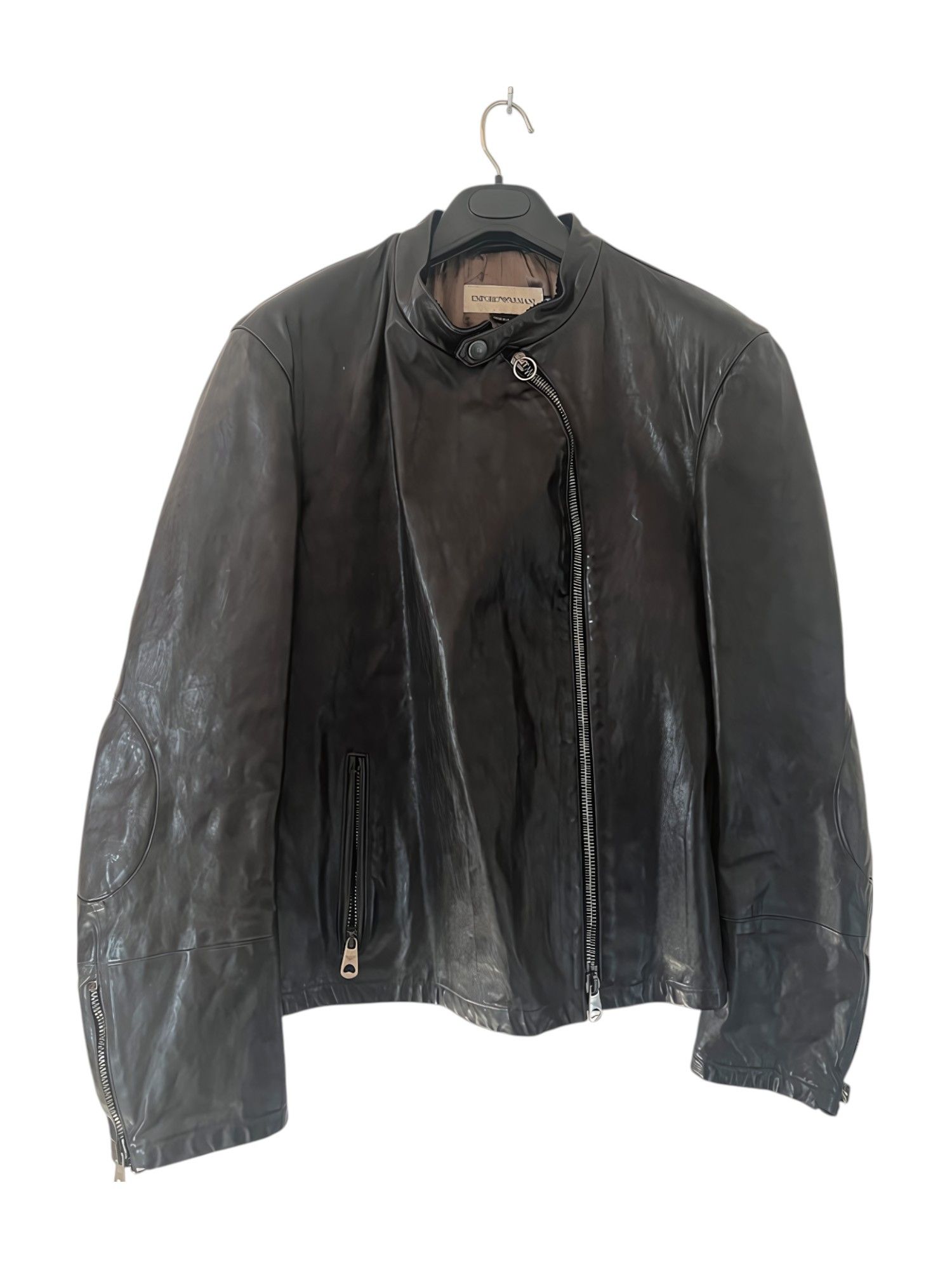 ジャケット・アウター vintage armani archive leather jacket Emporio Armani Vintage 90s Archive Double Breasted Calf