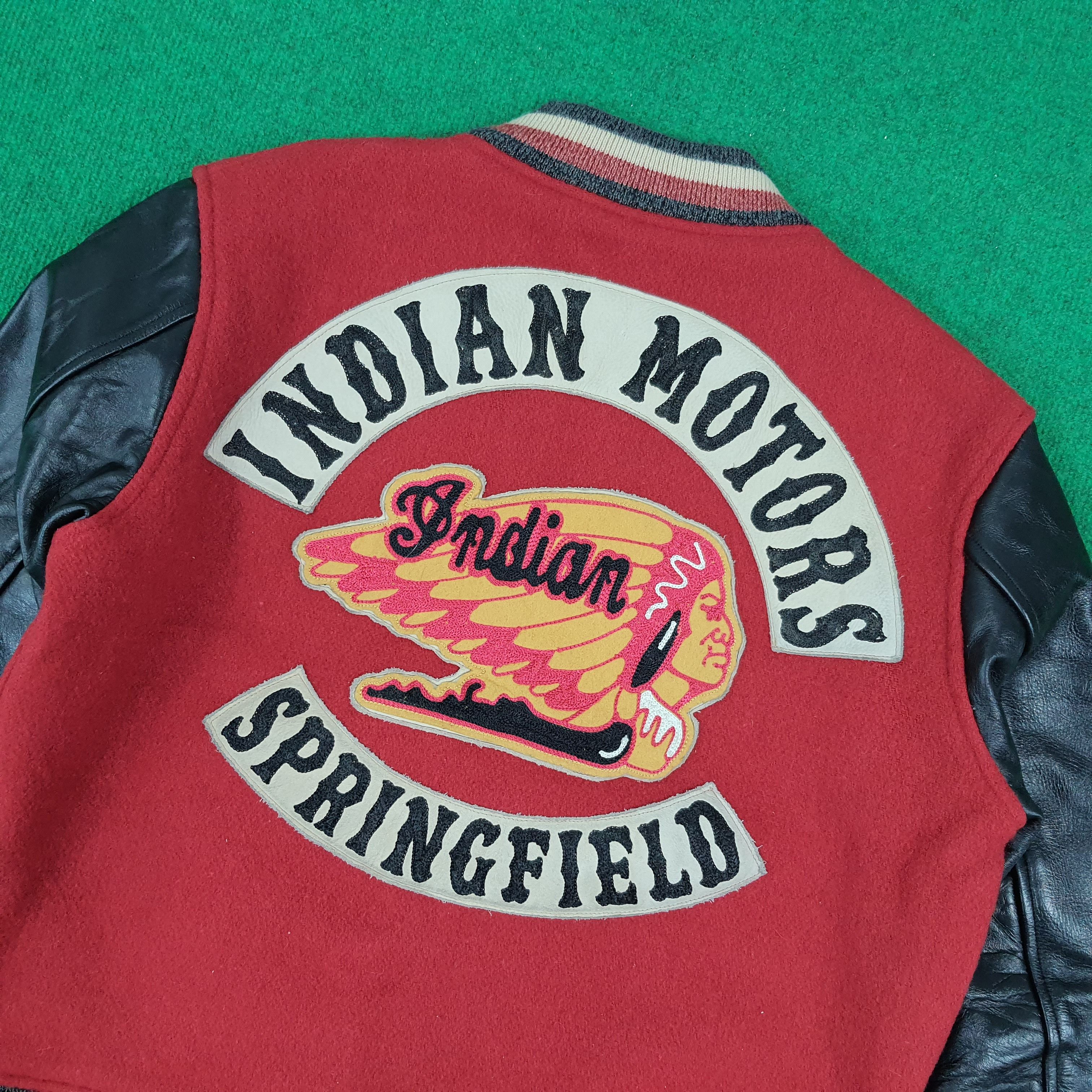 Indian Motorcycle × Vintage Vintage Indian Motors Springfield Varsity Jacket Size US M / EU 48-50 / 2 - 2 Thumbnail