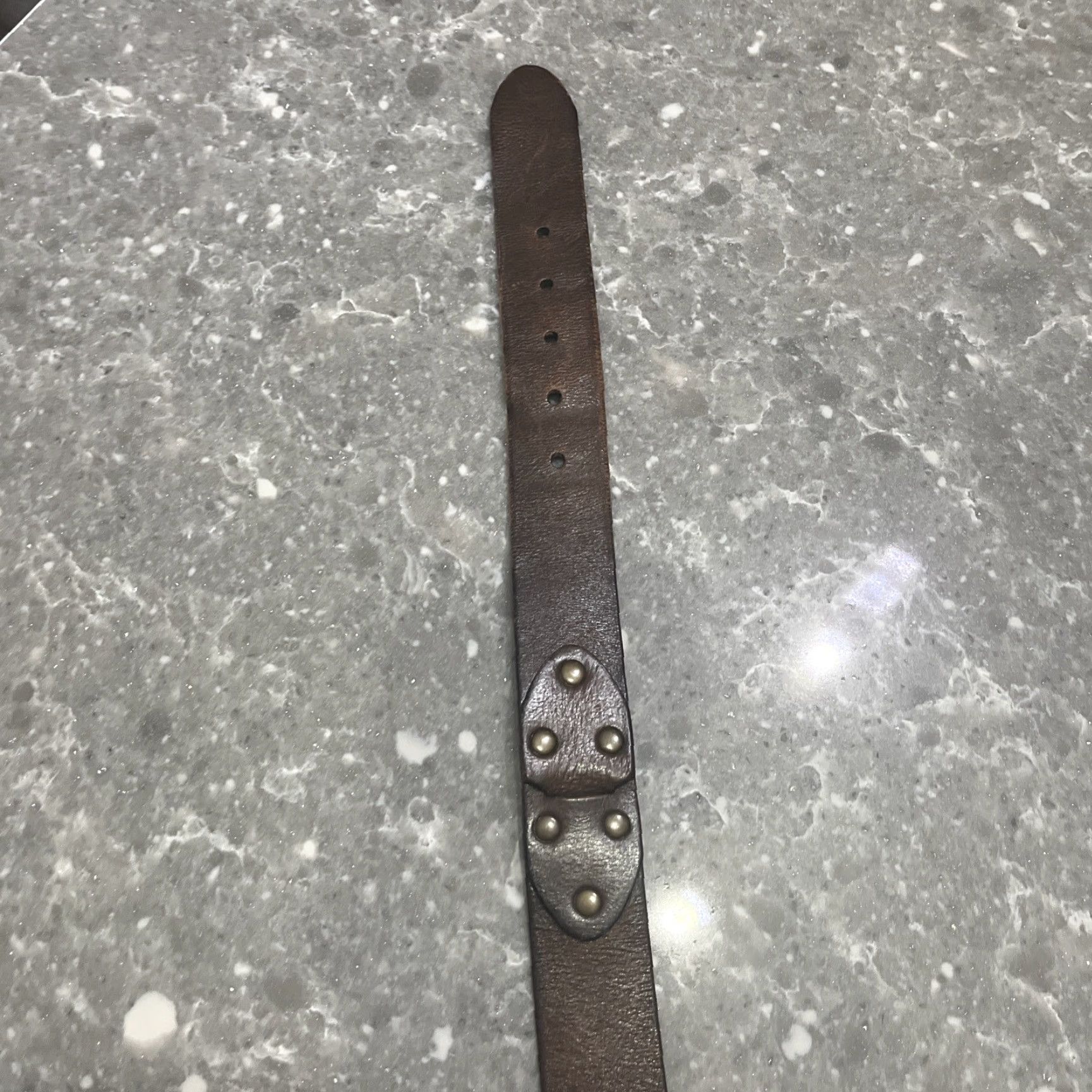Fossil Fossil Brown Leather Belt Link BT3707020 Size L Belt Western Women Cowgirl Buckle Solid Pattern Buckle Brown Leather Western Theme 34-35 in Waist Size ONE SIZE - 3 Thumbnail