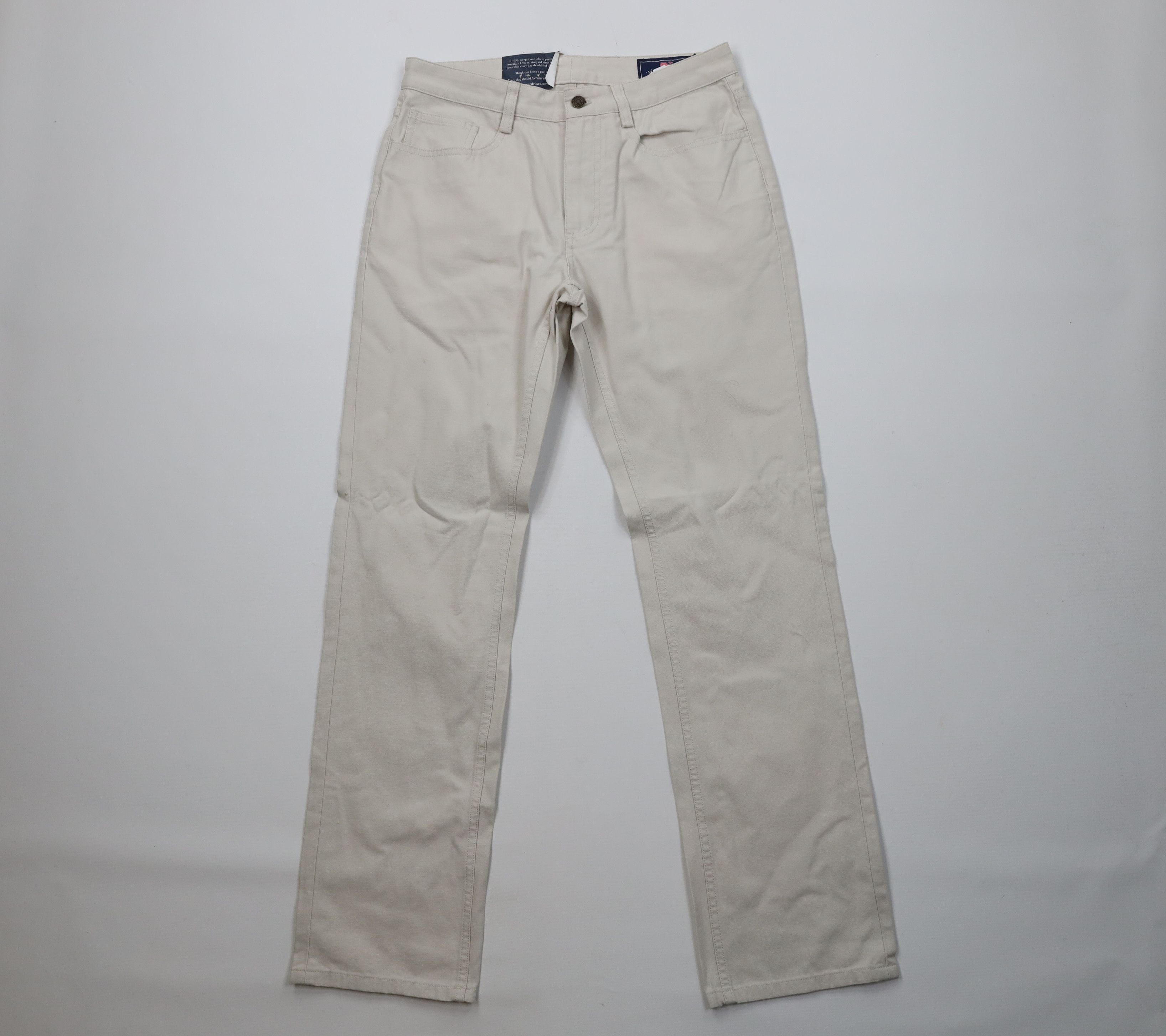 New Vineyard Vines 5 Pocket Straight Leg Pants Stone Beige