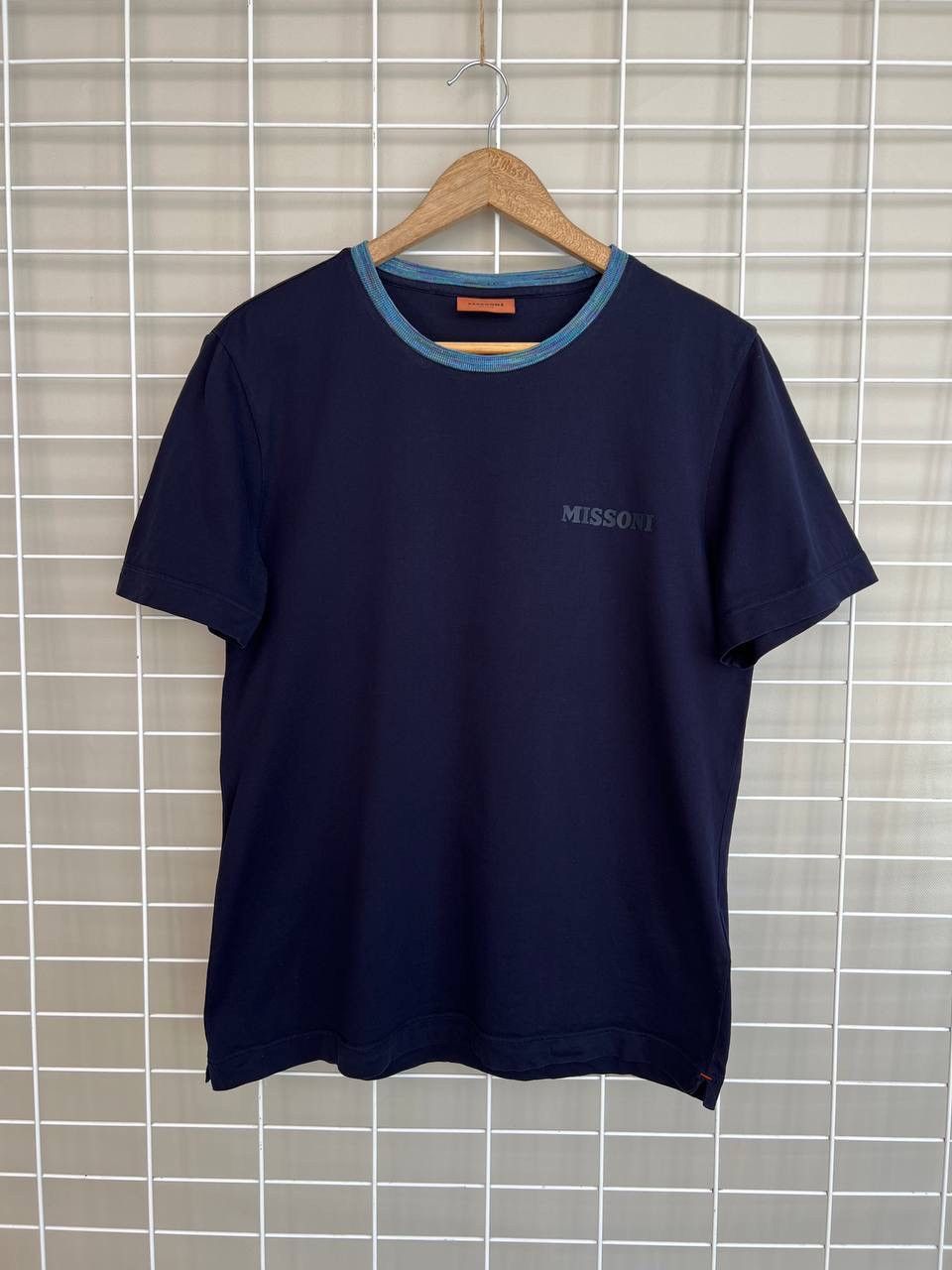 Missoni Missoni Embroidered Logo T-Shirt Men Size S/M Slub Collar Size US S / EU 44-46 / 1 - 1 Thumbnail