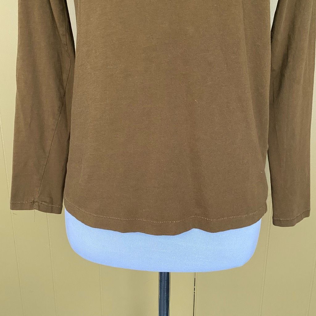 Madewell Madewell women XS scoopneck Longsleeve fitted tan shirt Size XS / US 0-2 / IT 36-38 - 2 Thumbnail