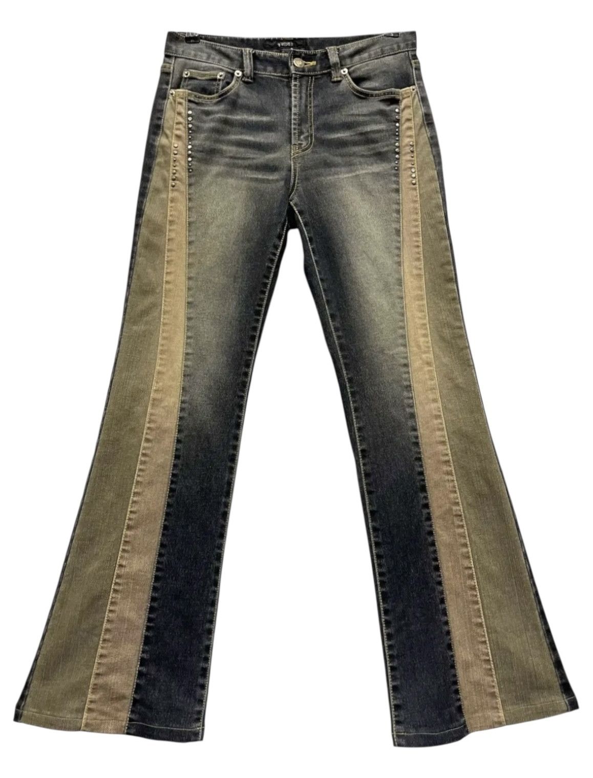 Japanese Brand 🔥FLARE MATSUNO Stretch Spliced Denim Woman’s Pants Size 29" - 1 Thumbnail