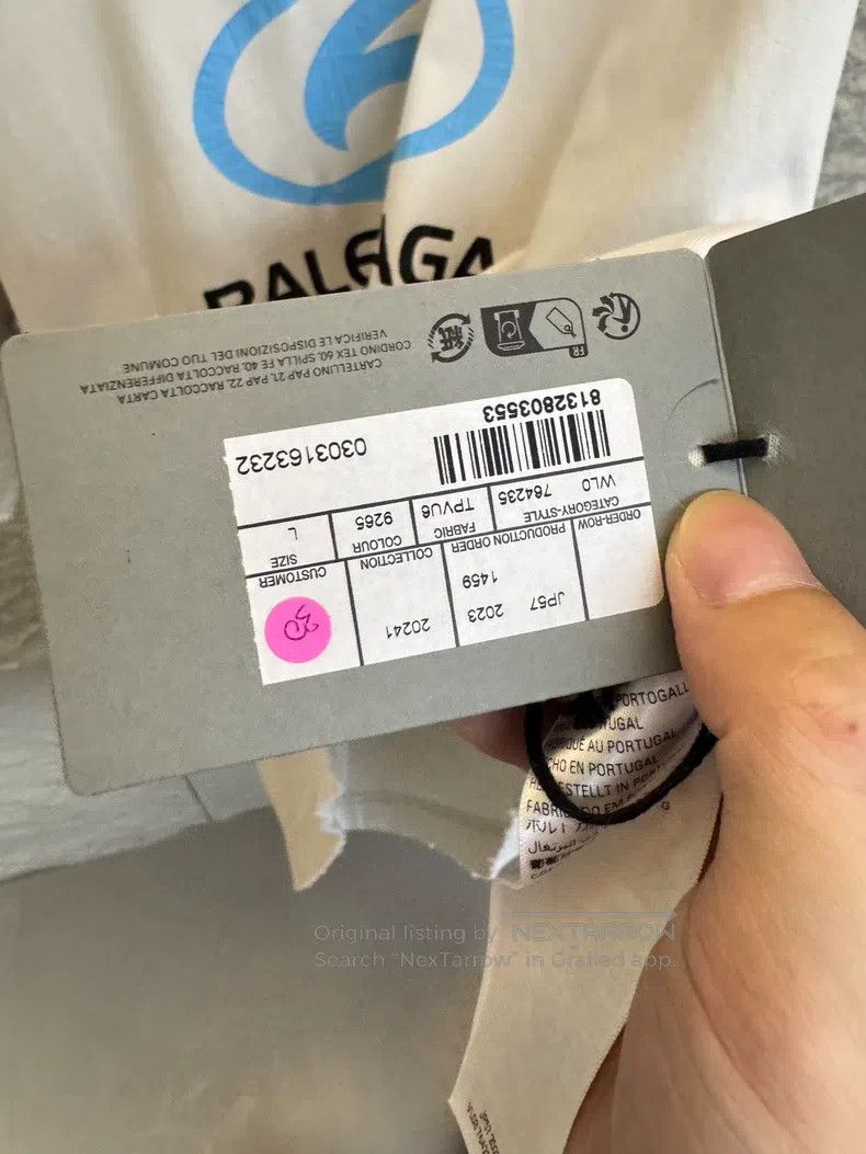 Balenciaga Balenciaga Logo Printed Round Neck Loose Short Sleeve T-Sh Size US L / EU 52-54 / 3 - 4 Thumbnail