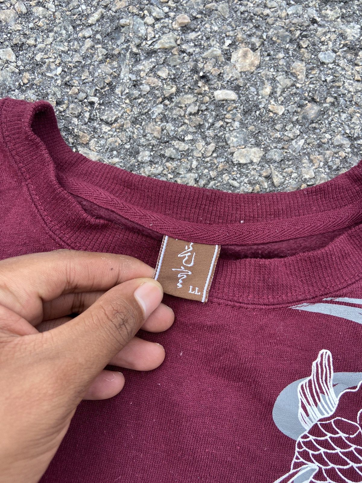 Japanese Brand × Vintage Vintage Sukajan Two Koi Sweatshirt Size US XL / EU 56 / 4 - 3 Thumbnail