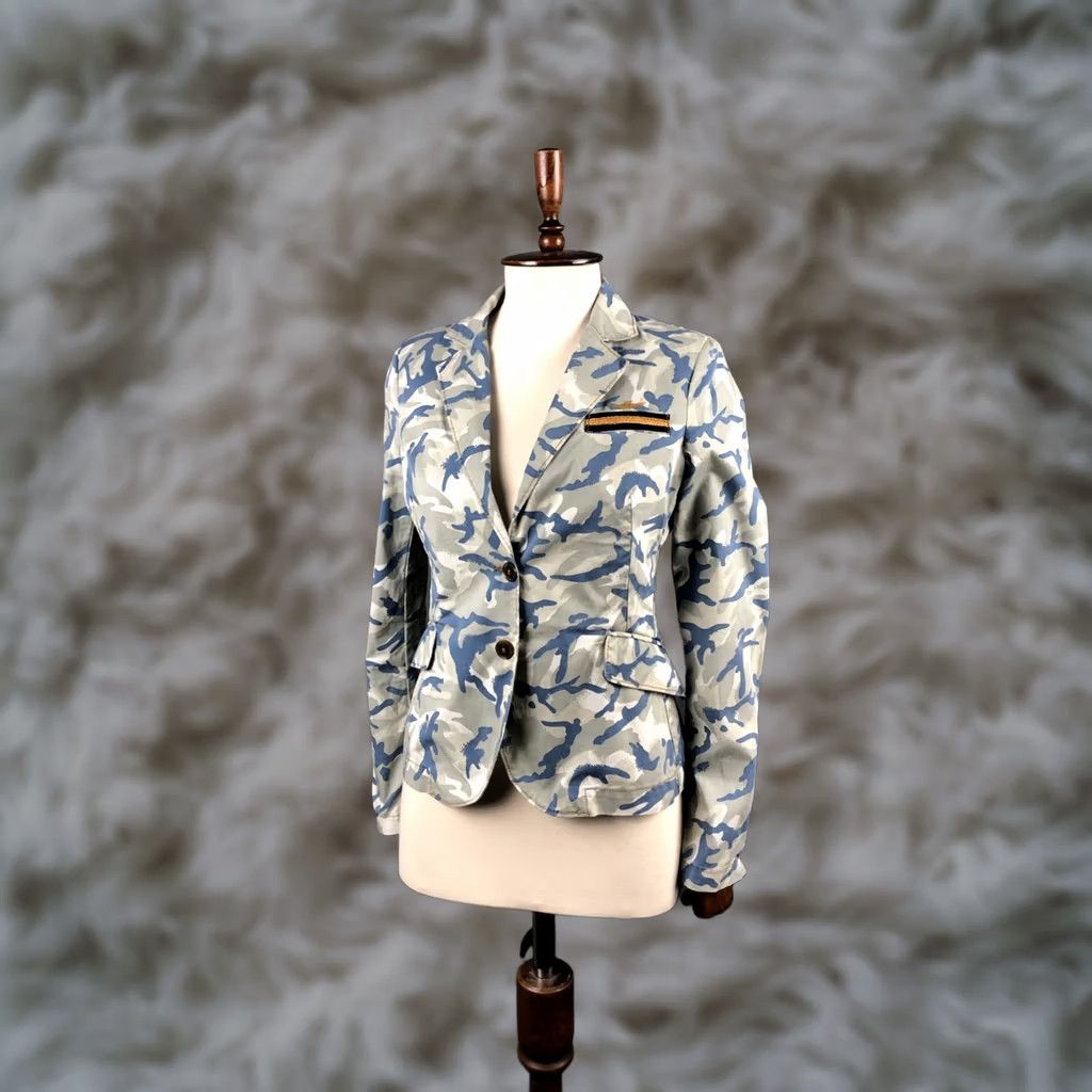 Aeronautica Militare Aeronautica Militare Women Blazer Jacket Size 42 Multicolor Cotton Camouflage Size M / US 6-8 / IT 42-44 - 1 Thumbnail