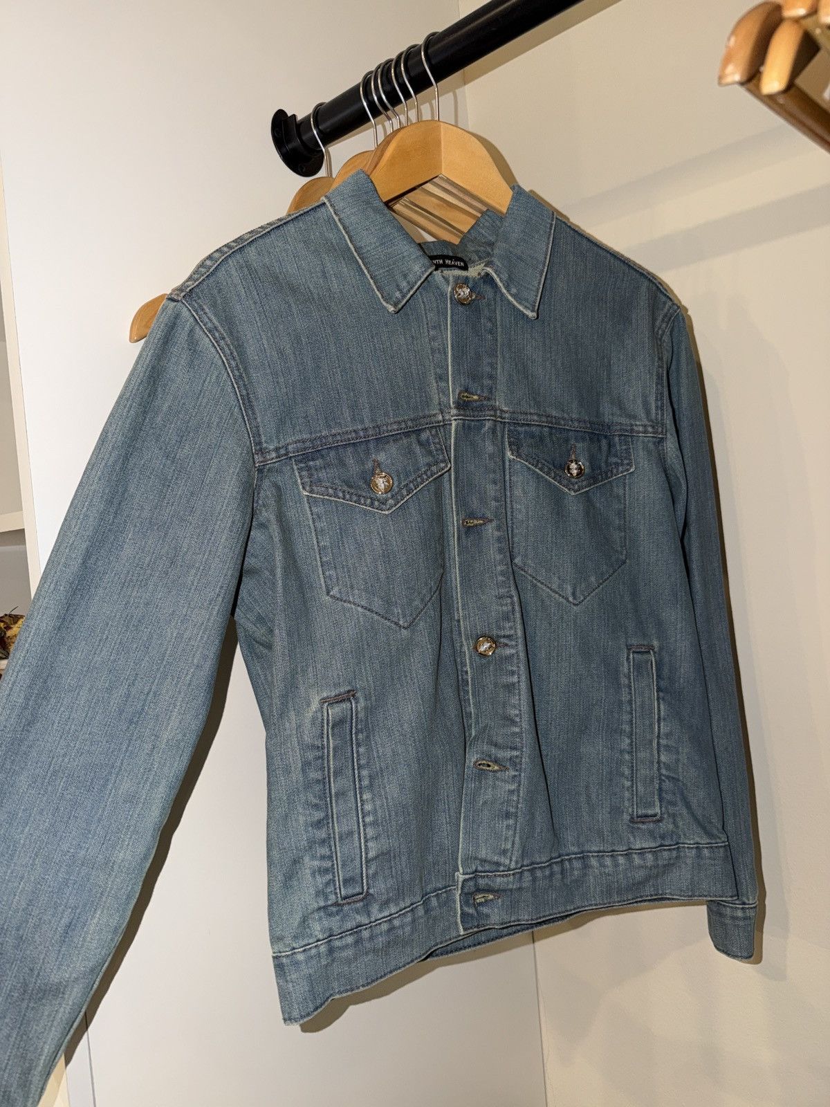 Seventh Heaven Seventh Heaven Buttoned Denim Cross Jacket Size US S / EU 44-46 / 1 - 2 Thumbnail