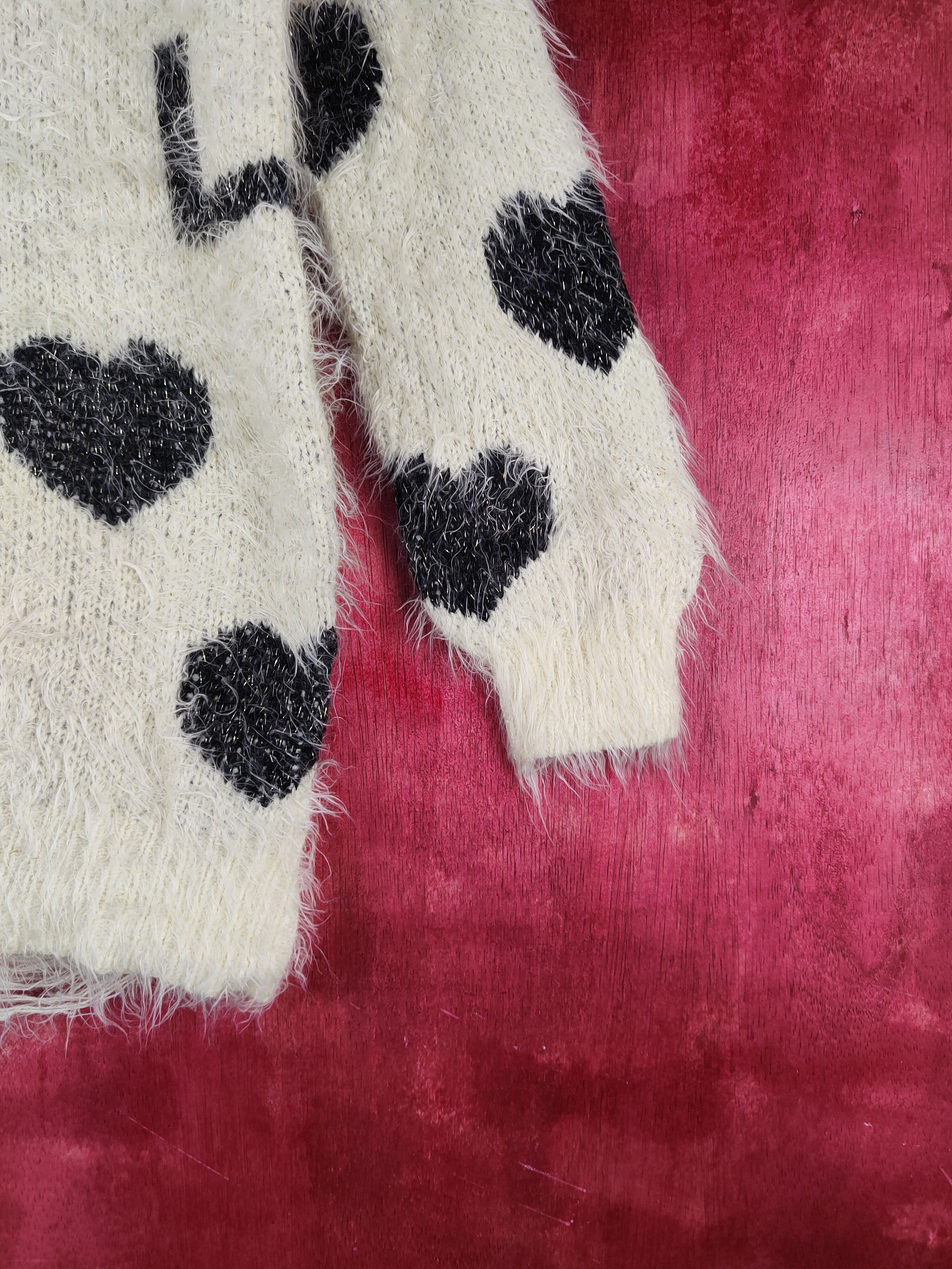 Homespun Knitwear × Japanese Brand × Vintage Pink Latte Yellow Shag Shaggy Fur Mohair Knitwear #S1992 Size XXS / US 00 / IT 34 - 8 Thumbnail