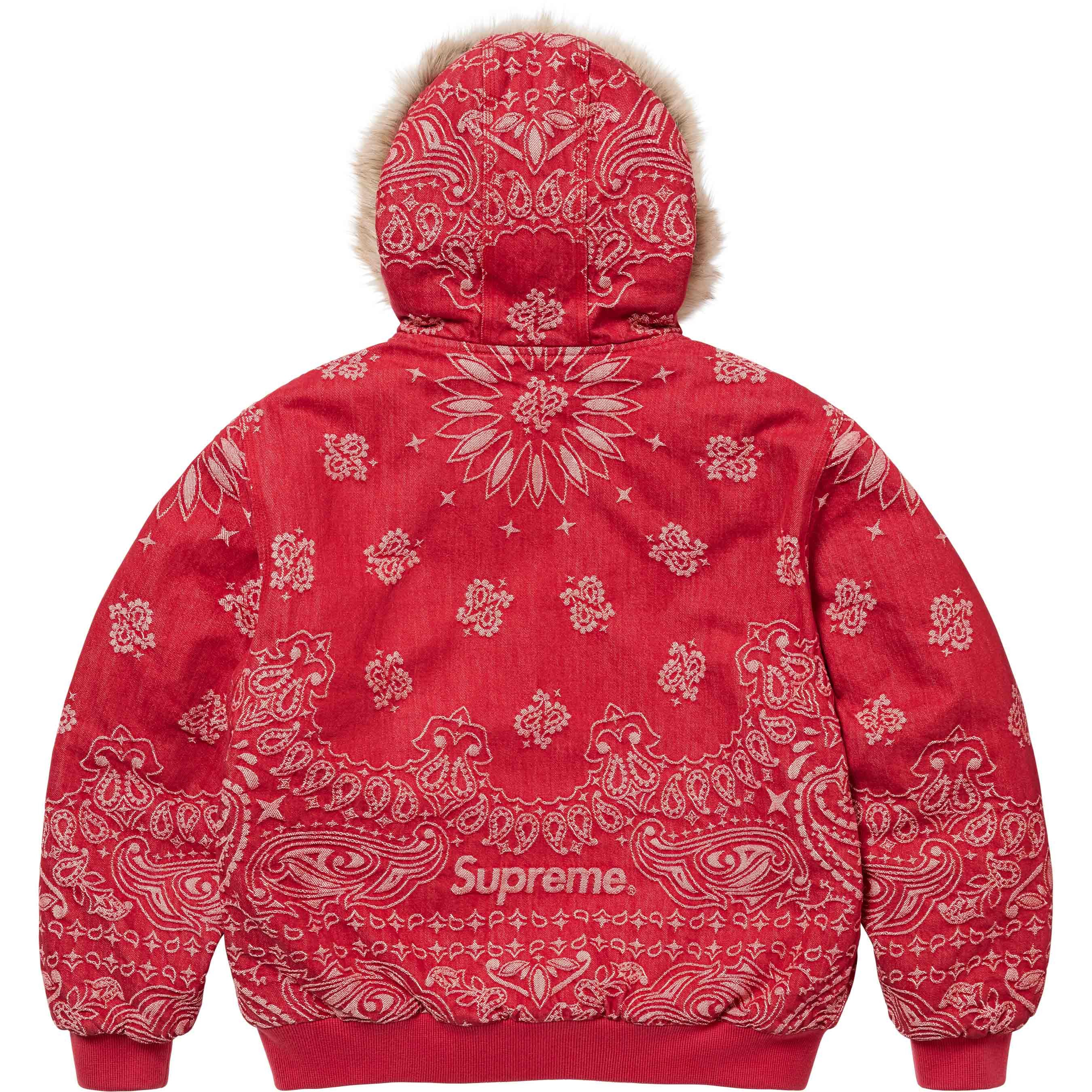 Supreme Supreme Bandana Jacquard Denim Hooded Work Jacket Size US L / EU 52-54 / 3 - 3 Thumbnail