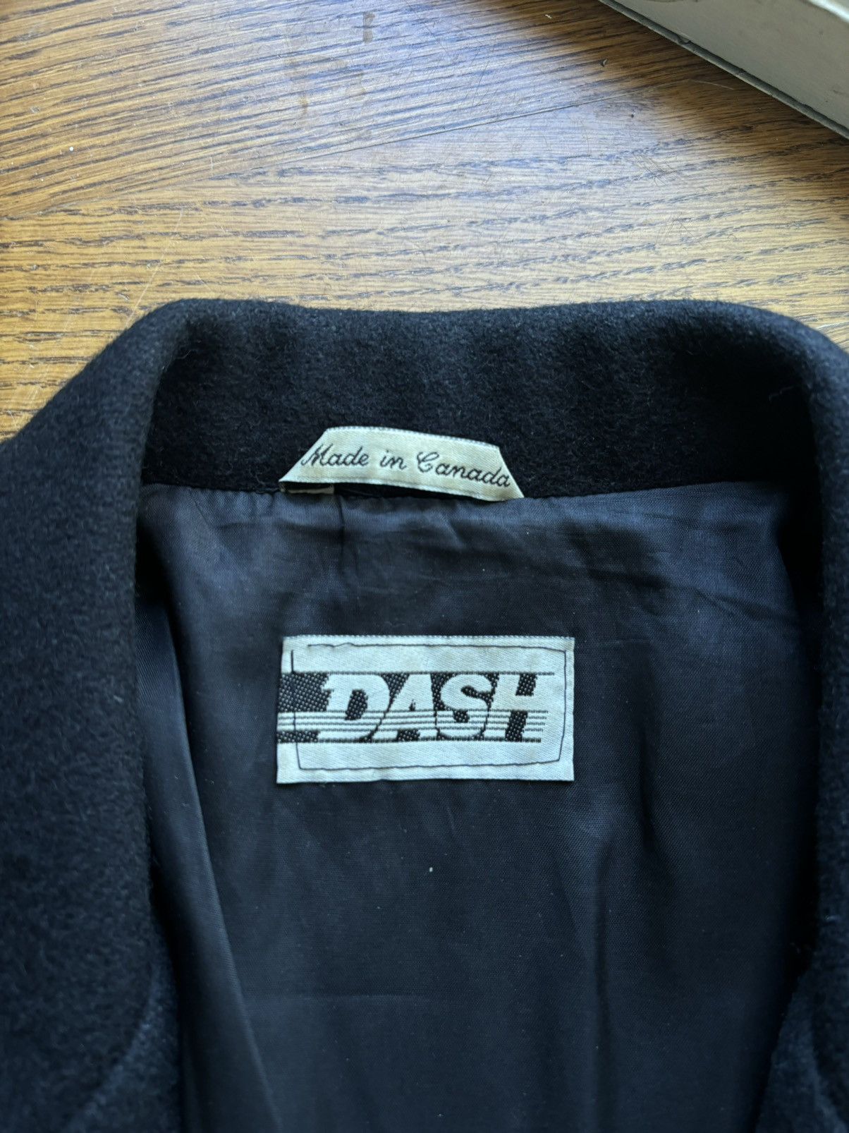 Vintage 1980s Vintage Wool Coat Dash Oversized Blazer Peacoat Crop Size US L / EU 52-54 / 3 - 3 Thumbnail
