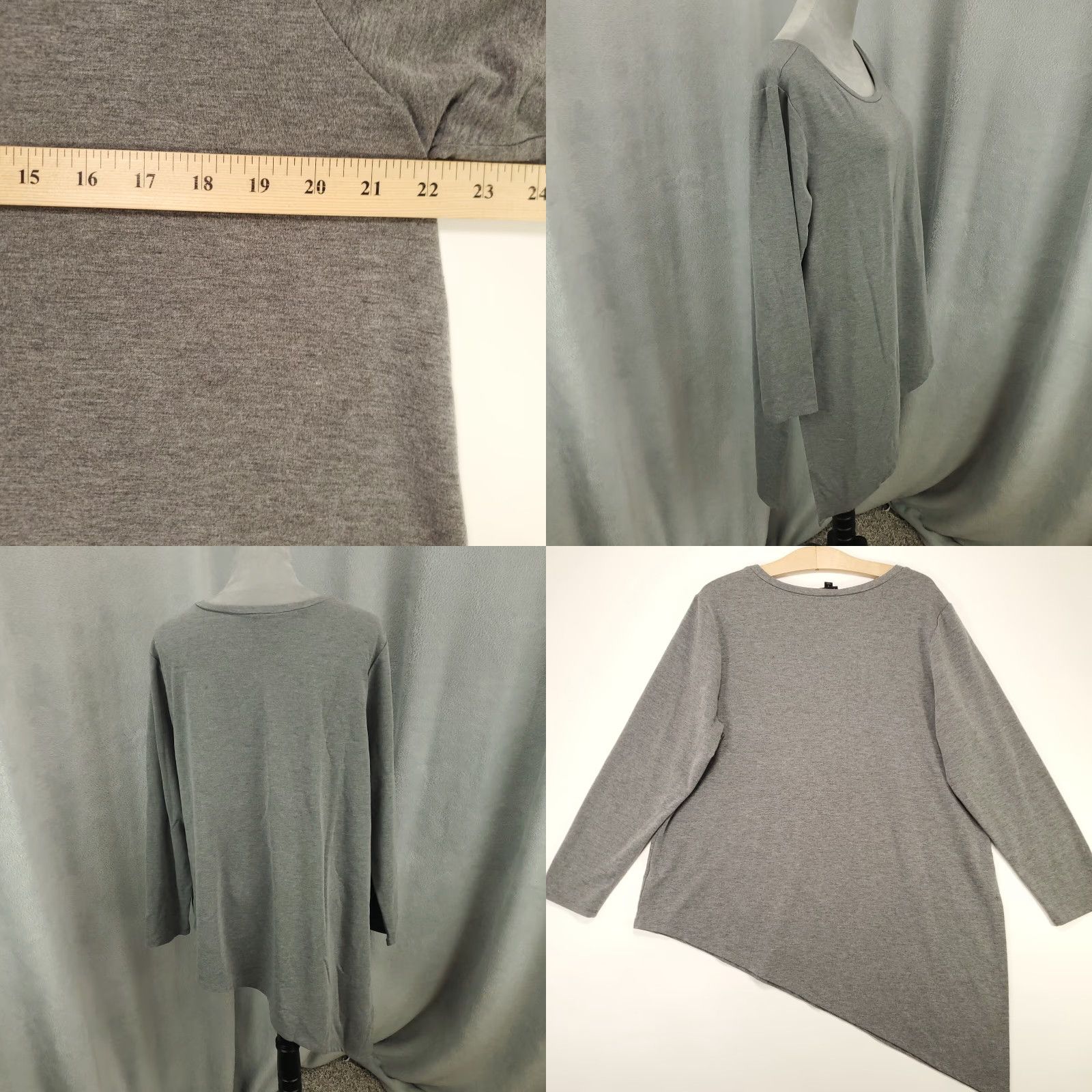 Torrid Torrid Asymmetric Top Womens 1X Tunic Gray Long Sleeve Lightweight Sweater Size XL / US 12-14 / IT 48-50 - 8 Thumbnail