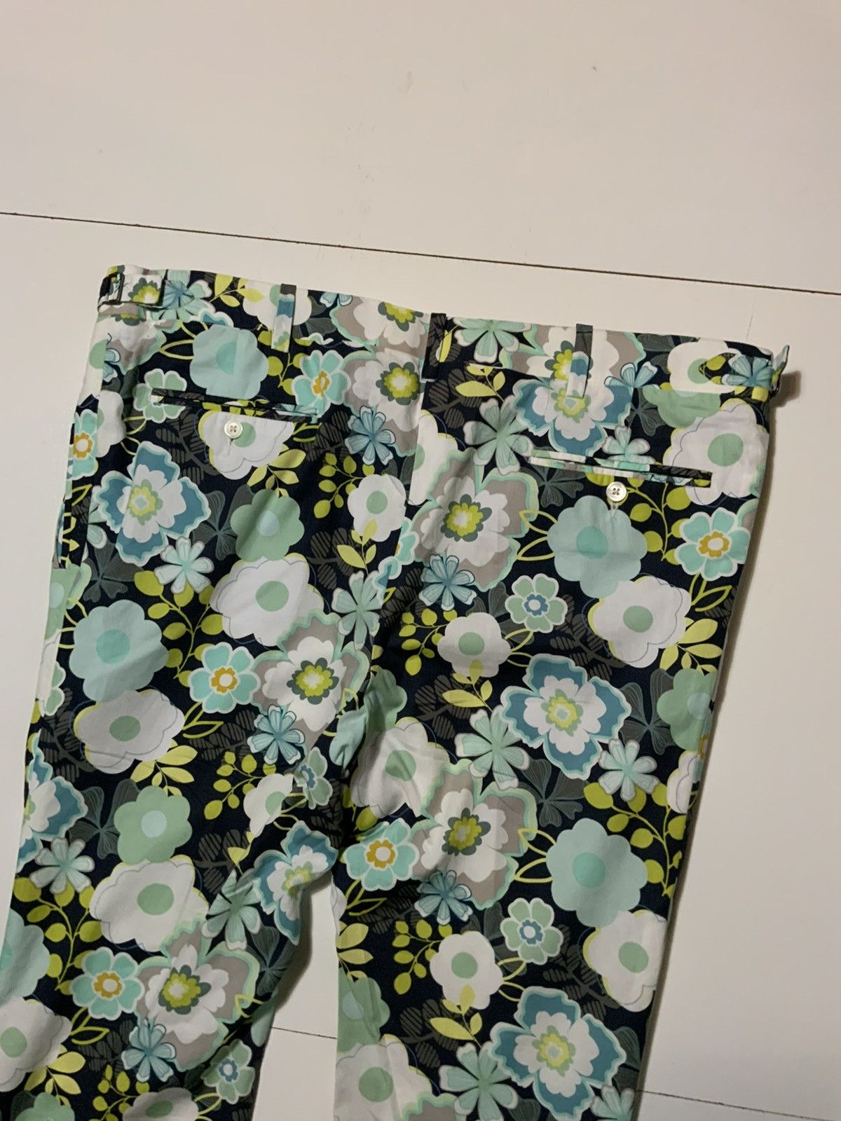 David August David August Custom Fit Tailored Floral Dress Pants Size US 42 / EU 58 - 9 Thumbnail
