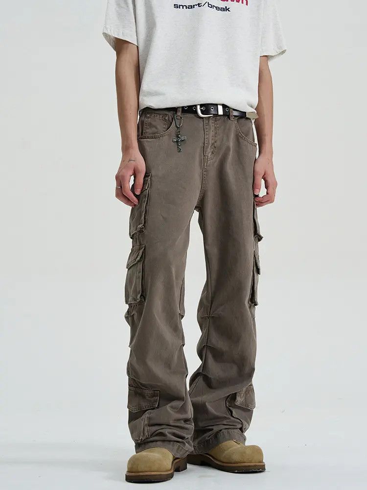 Japanese Brand × Jean Cargo Stacked Wide Leg Jeans Size US 28 / EU 44 - 3 Thumbnail