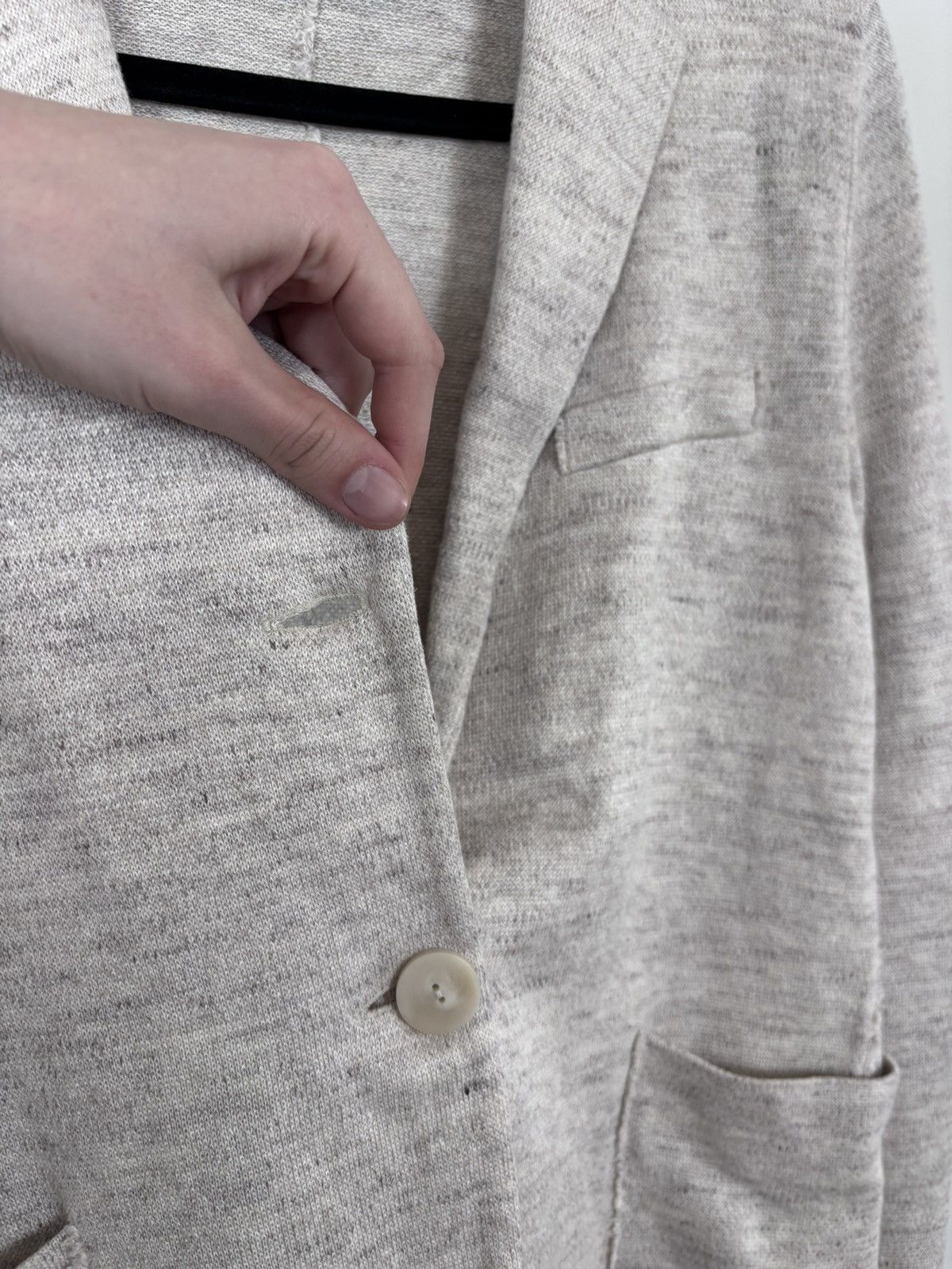 Harris Wharf London Harris Wharf London Women’s Textured Beige Blazer Jacket Size M / US 6-8 / IT 42-44 - 8 Thumbnail
