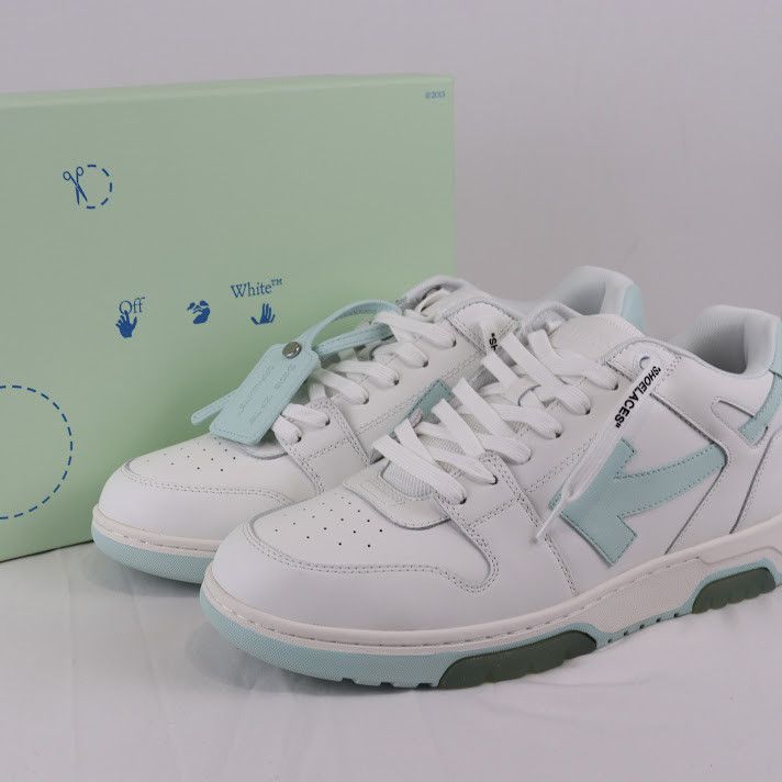 Off-White Q:3 / Out of Office Calf Leather Sneakers in White Mint Size US 13 / EU 46 - 12 Thumbnail