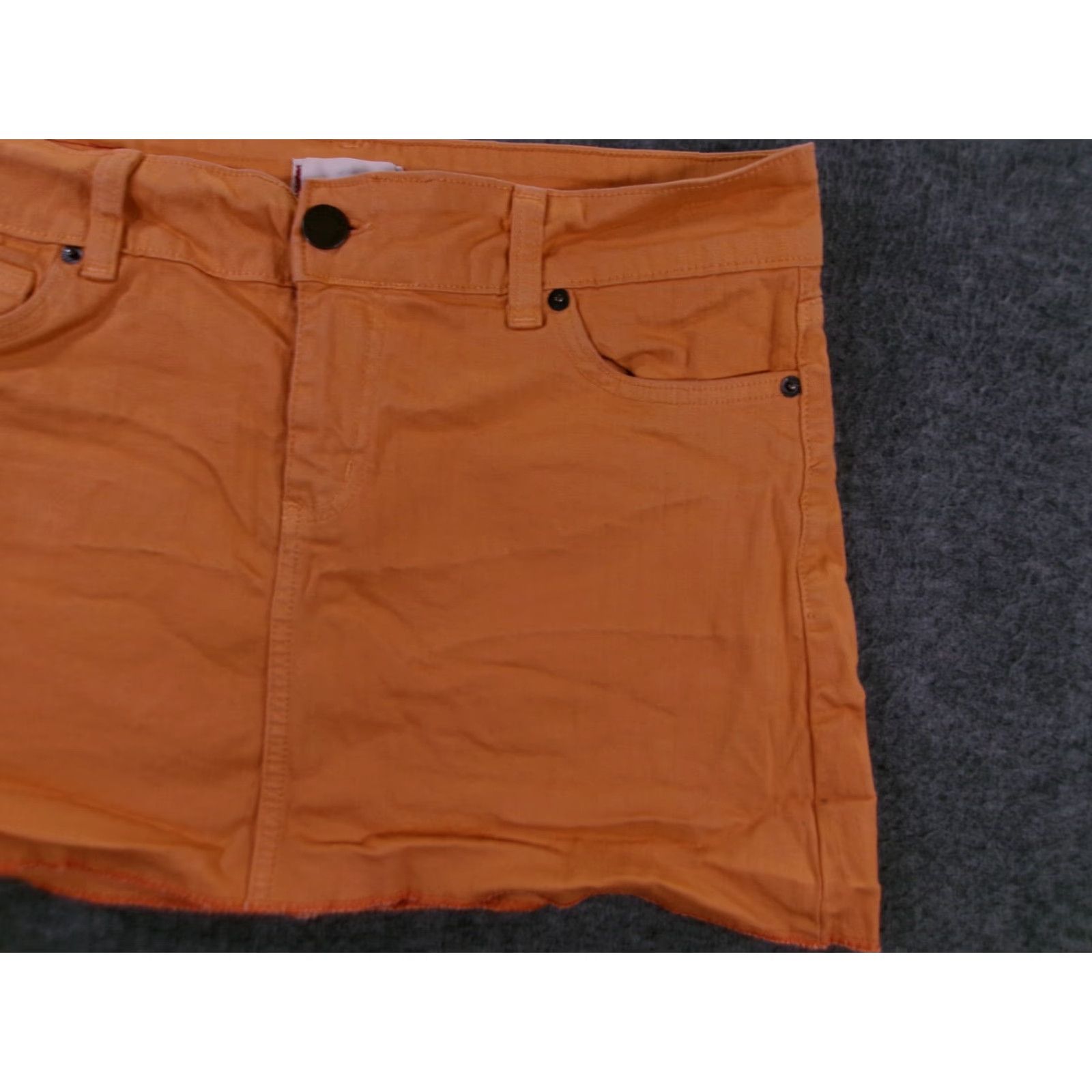 Vintage VINTAGE Piper Denim Skirt Juniors 11 Orange Mini Casual 90s Grunge Womens Size 32" / US 10 / IT 46 - 2 Thumbnail
