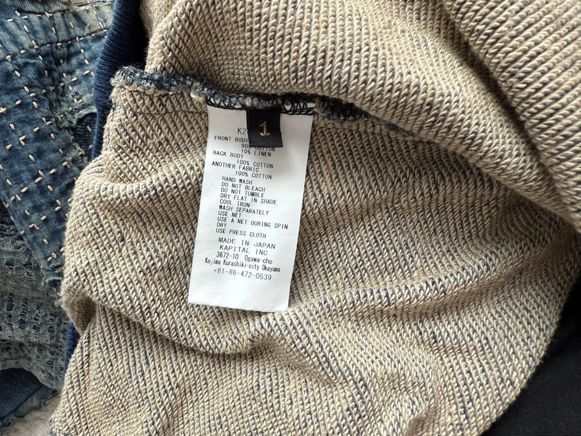 Kapital KAPITAL Boro Distressed Cotton/Linen Patchwork Sweatshirt Size US M / EU 48-50 / 2 - 9 Thumbnail