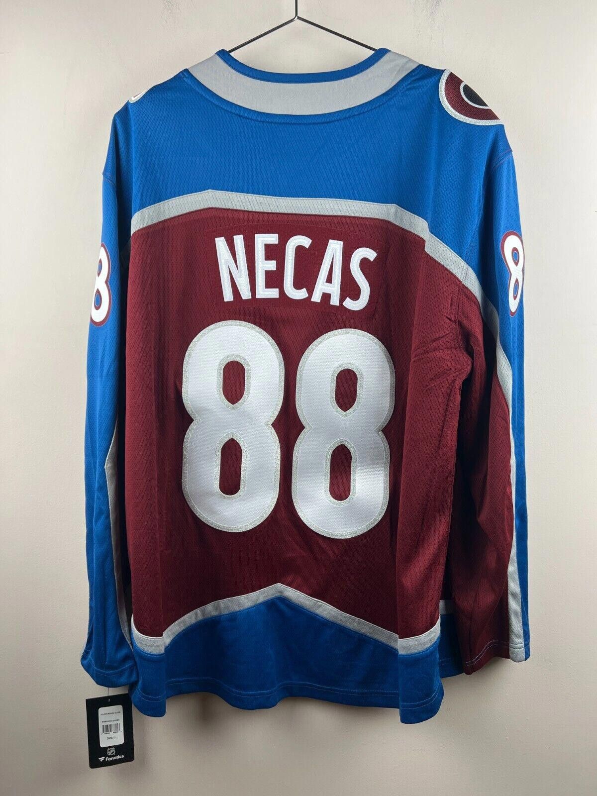 Designer Colorado Avalanche #88 Martin Necas Jersey Fanatics Men’s XL Size ONE SIZE - 2 Thumbnail