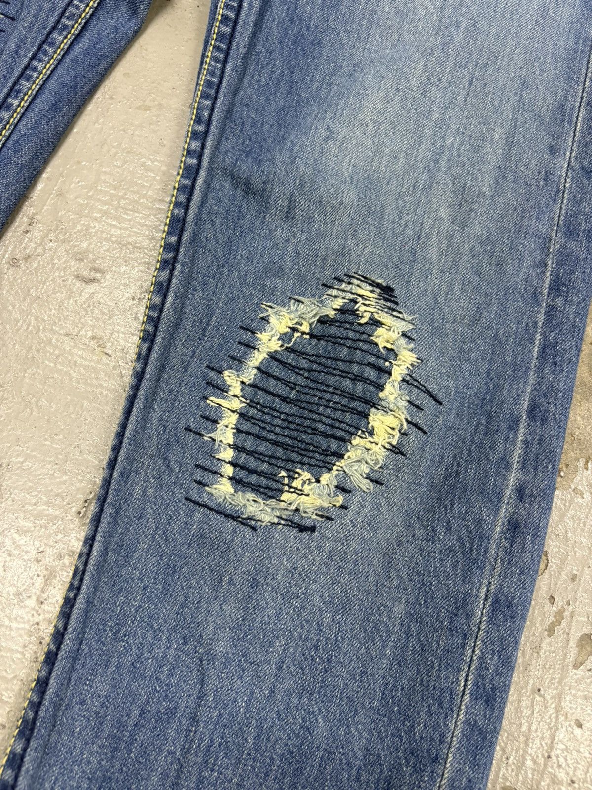 Kapital Kapital sashiko reworks Slim Straight Ozoc Distressed Flared Size US 30 / EU 46 - 4 Thumbnail
