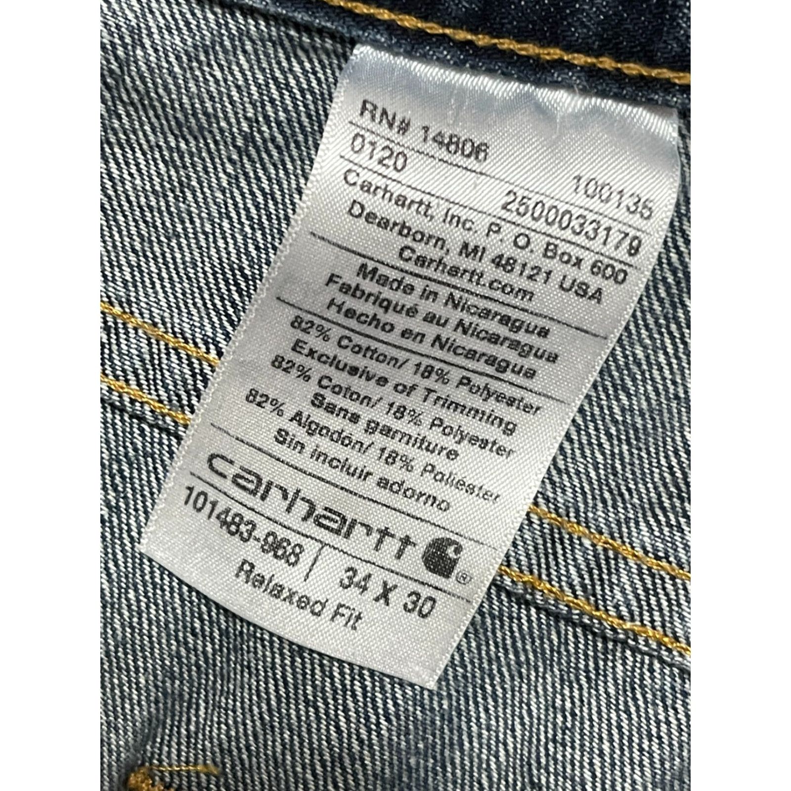 Carhartt Carhartt Jeans Mens 34x30 Blue Denim Relaxed Fit Pockets Straight Vintage? No Size US 34 / EU 50 - 6 Thumbnail