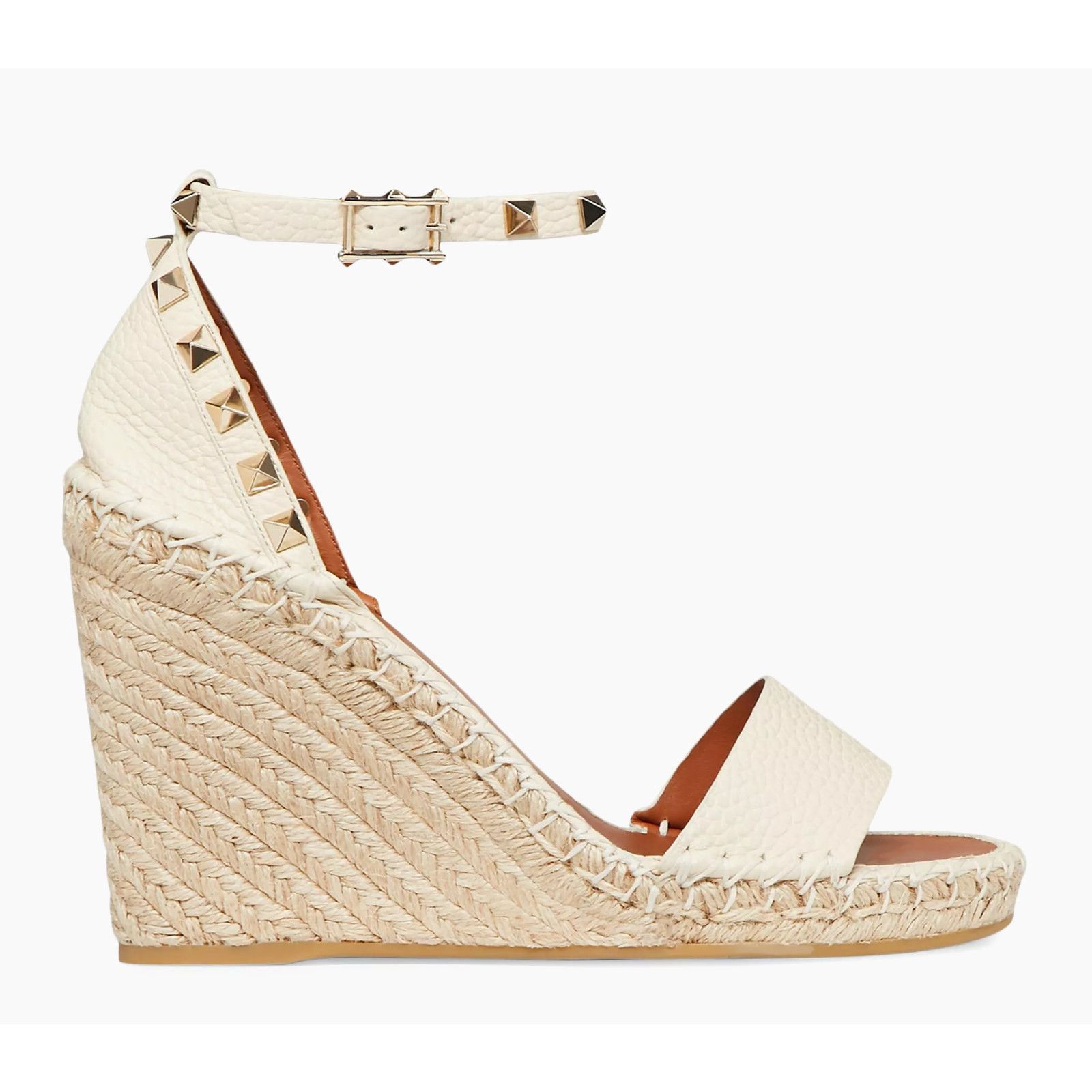 Valentino Rockstud Ankle Strap Platform Wedge Sandal Heel 40 Size US 10 / IT 40 - 1 Thumbnail