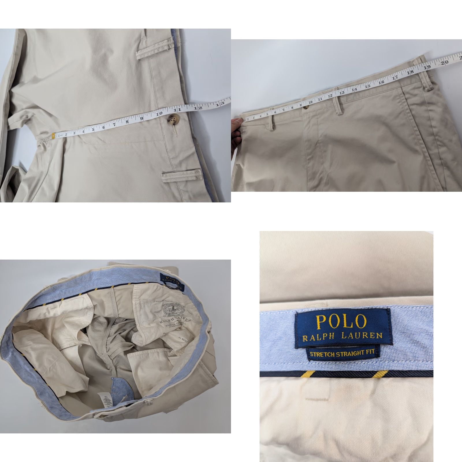 Polo Ralph Lauren Polo Ralph Lauren Pants Mens 36x30 Beige Khaki Chino Straight Fit Stretch Pocket Zipper Button Logo Casual Formal Business City Preppy Mens Size US M / EU 48-50 / 2 - 8 Thumbnail