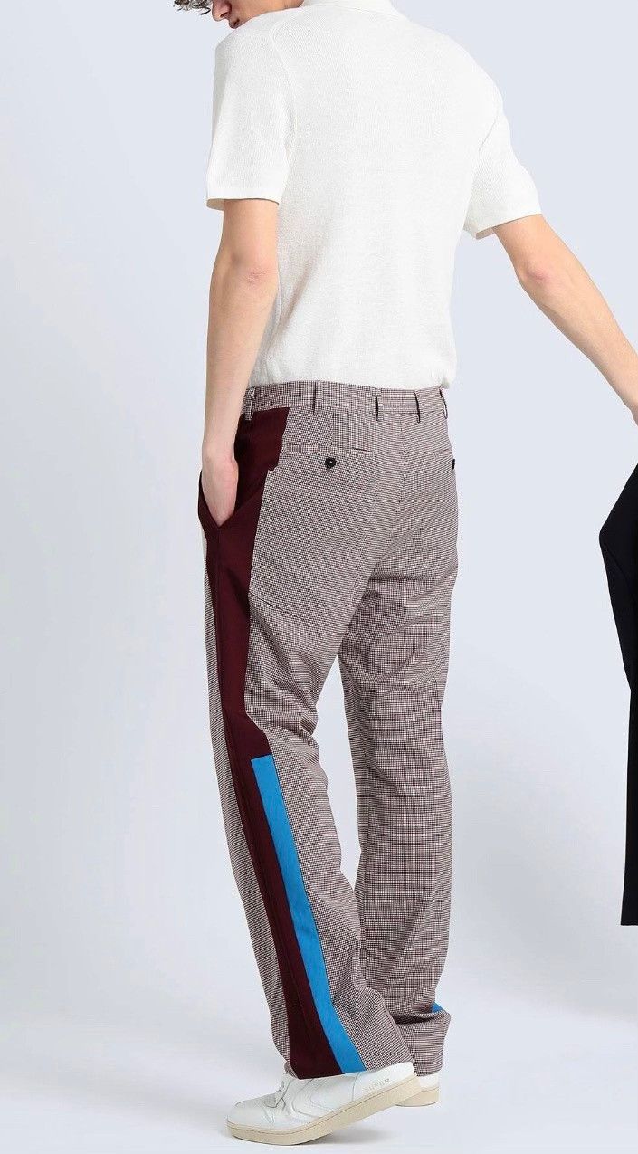 Valentino Valentino Red Check Striped Trousers Size US 28 / EU 44 - 2 Thumbnail