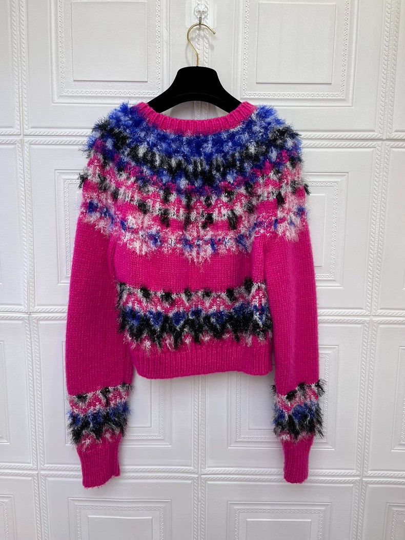 Chanel Chanel 21 autumn and winter pink bright line knitted pullo Size XS / US 0-2 / IT 36-38 - 3 Thumbnail