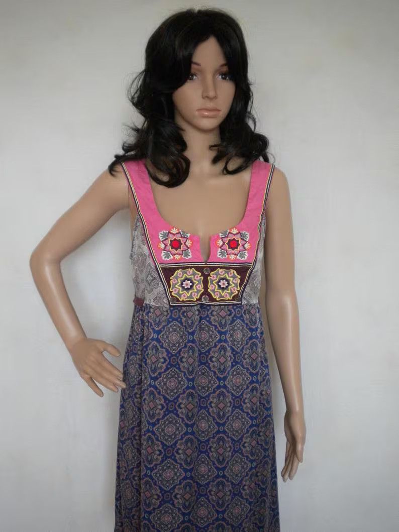 Odd Molly Vintage silk sundress sleeveless summer babydoll mini dress Size M / US 6-8 / IT 42-44 - 1 Thumbnail