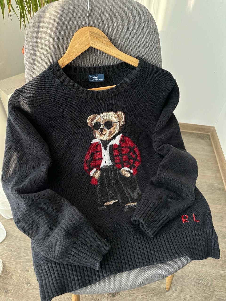 Polo Ralph Lauren × Vintage Vintage Polo Ralph Lauren Blue Polo Bear Sweater Size US S / EU 44-46 / 1 - 14 Thumbnail
