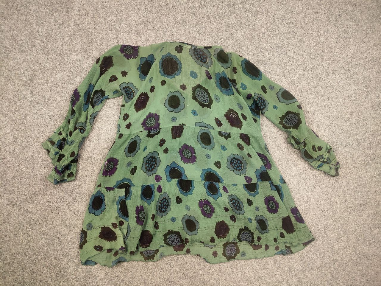 Gudrun Sjoden Gudrun Sjödén Floral print green Light blouse tunic Size XL / US 12-14 / IT 48-50 - 11 Thumbnail