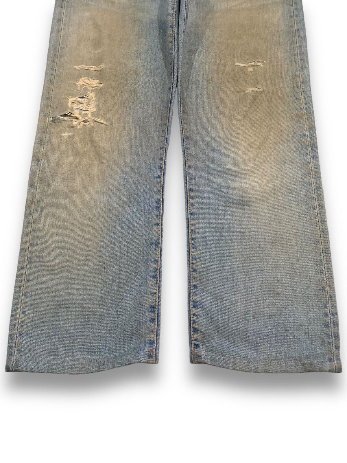 Edwin Vintage Y2K Edwin Dirt Mud Washed Loose Fit Distressed Jeans Size US 33 - 9 Thumbnail